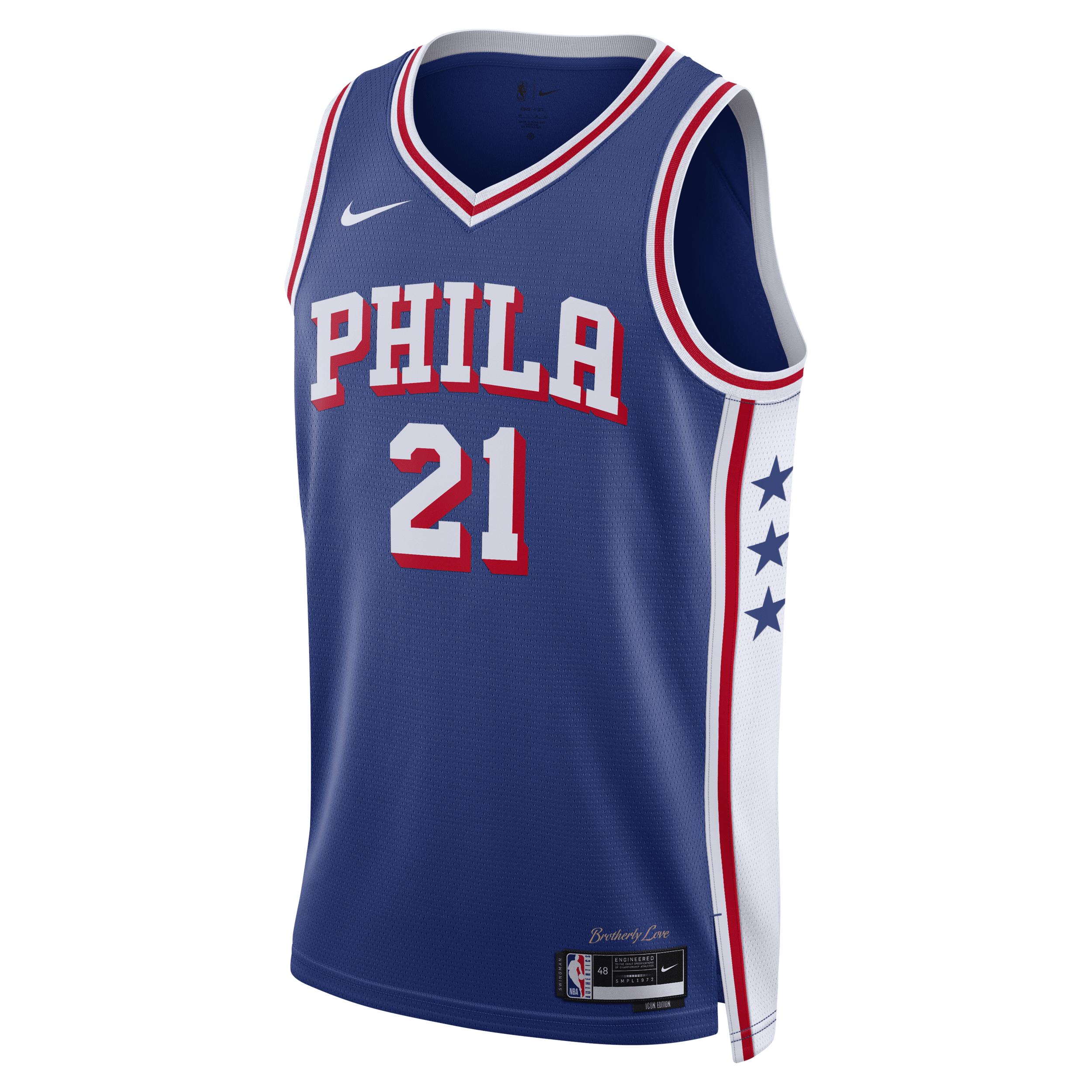 Joel Embiid Philadelphia 76ers Icon Edition Nike Men's Dri-FIT NBA Swingman Jersey by NIKE
