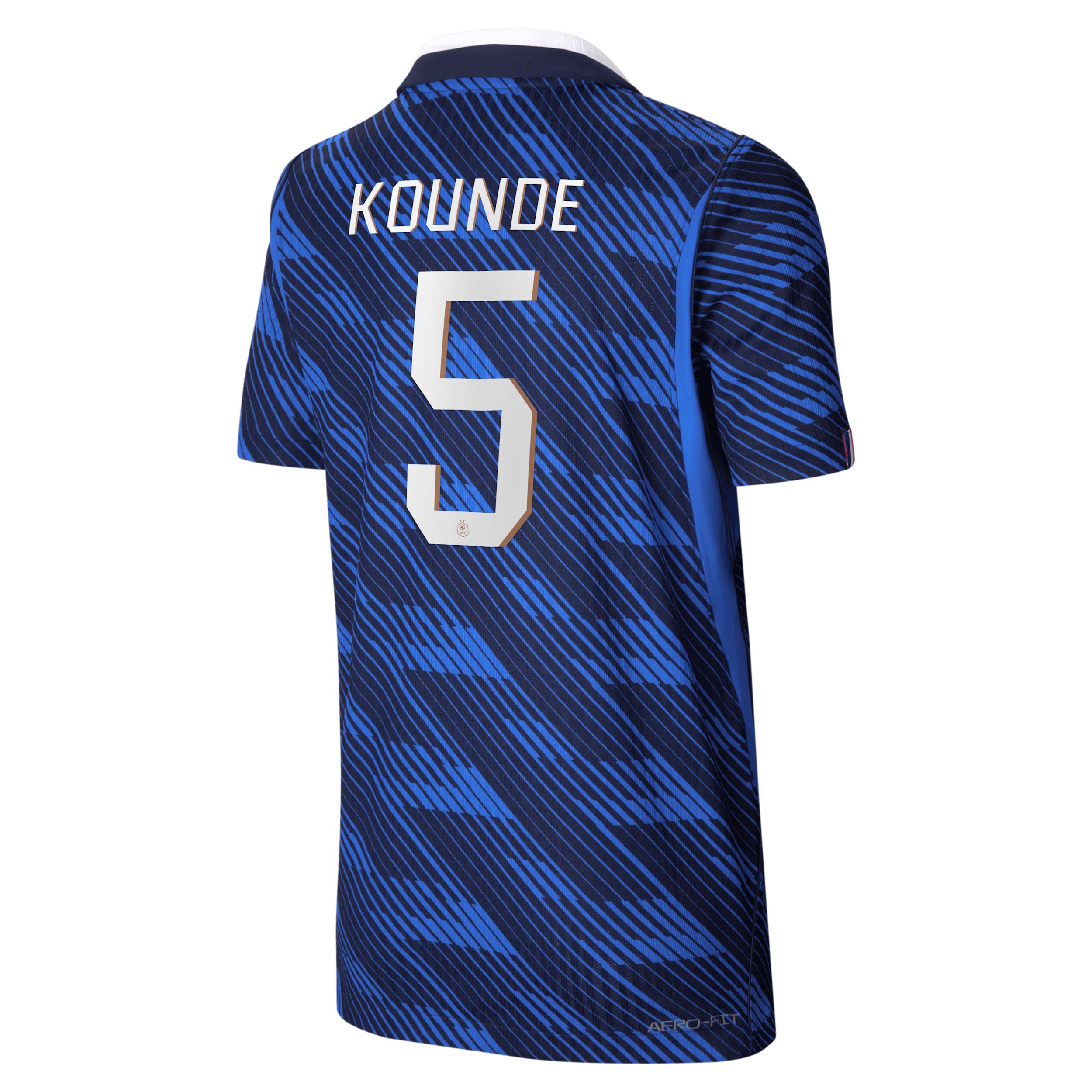 Jules KoundÃ© France National Team 2026 Match Home Big Kids' Nike Dri-FIT ADV Soccer Jersey by NIKE