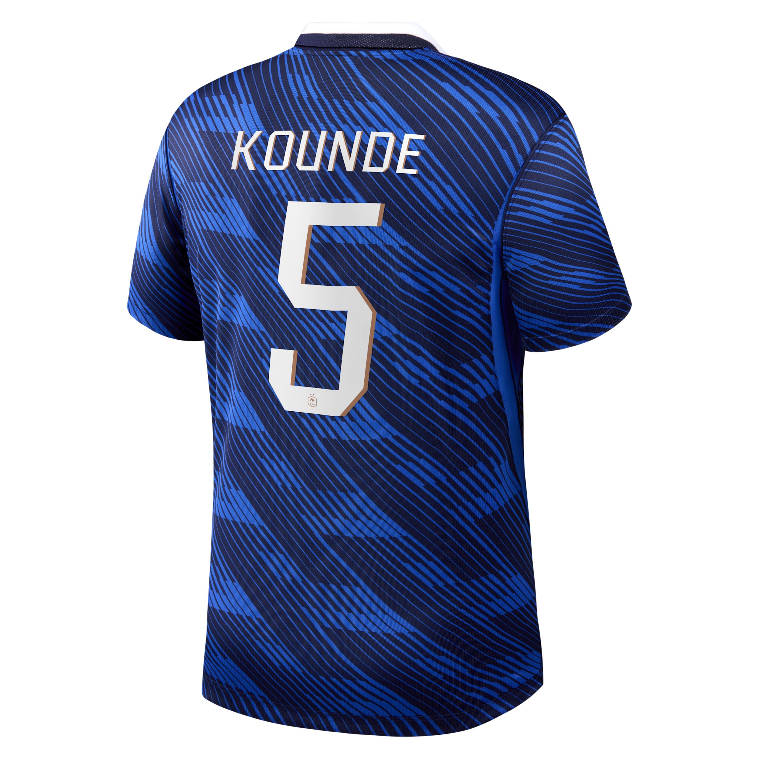 Jules KoundÃ© France National Team 2026 Stadium Home Nike Men's Dri-FIT Soccer Jersey by NIKE