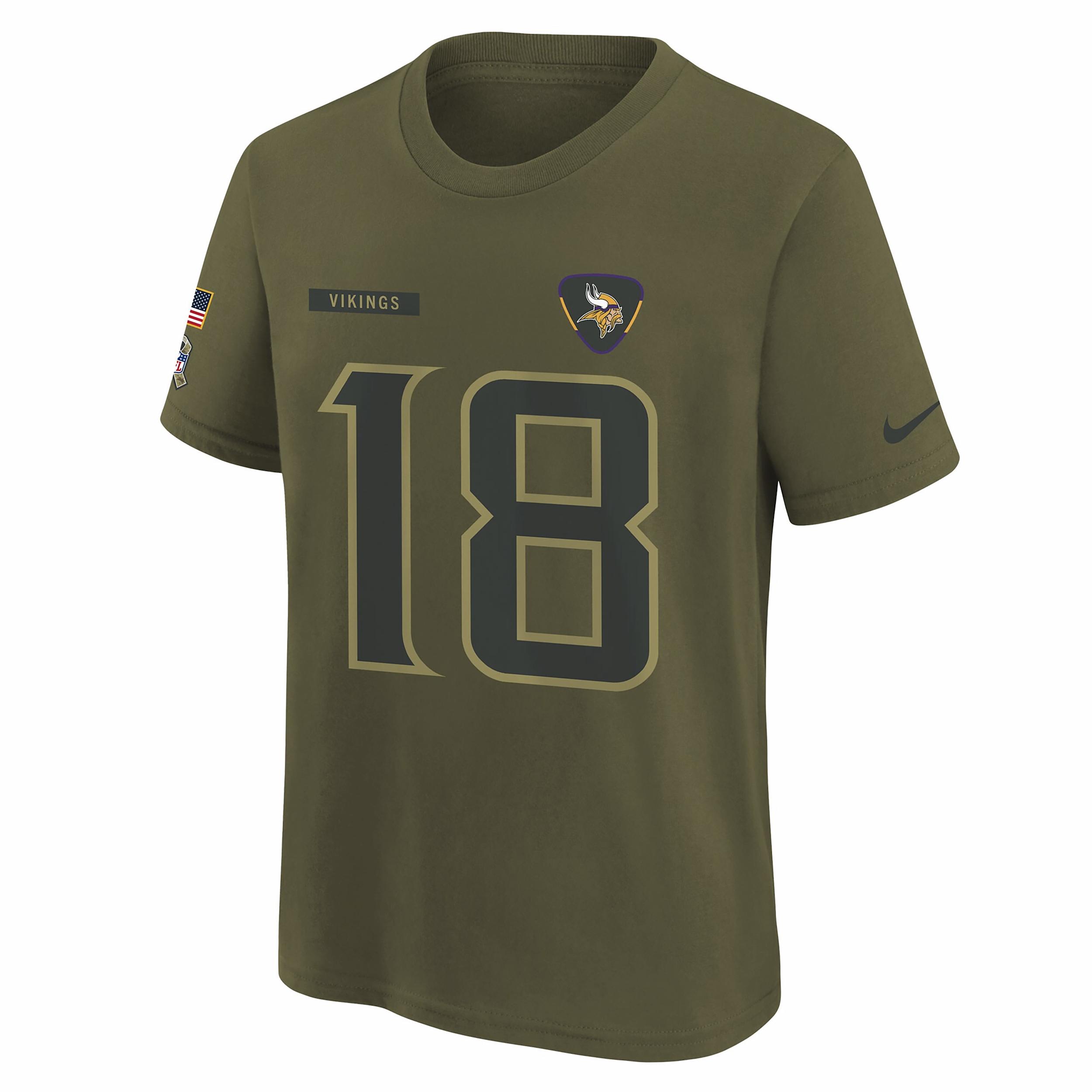 Justin Jefferson Minnesota Vikings Salute to Service Big Kidsâ Nike NFL T-Shirt by NIKE