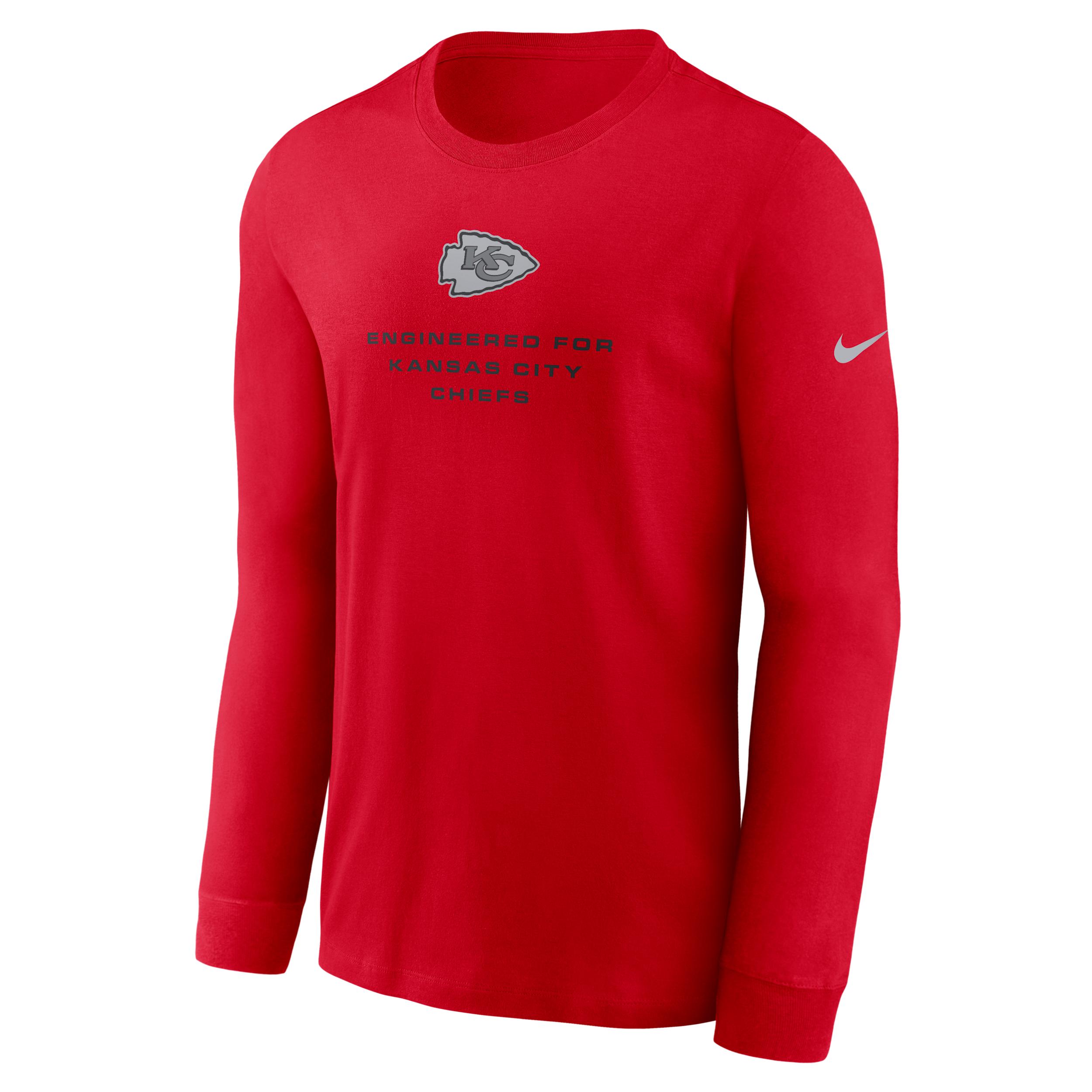 Kansas City Chiefs Team Issue Nike Men's Dri-FIT NFL Long-Sleeve T-Shirt by NIKE