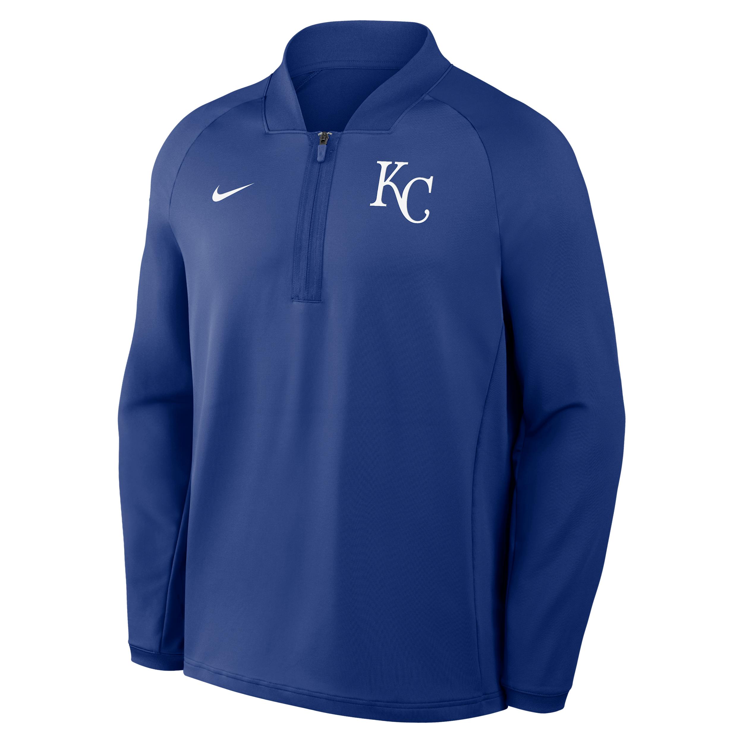 Kansas City Royals Authentic Collection Nike Men's Dri-FIT MLB 1/2-Zip Long-Sleeve Top by NIKE