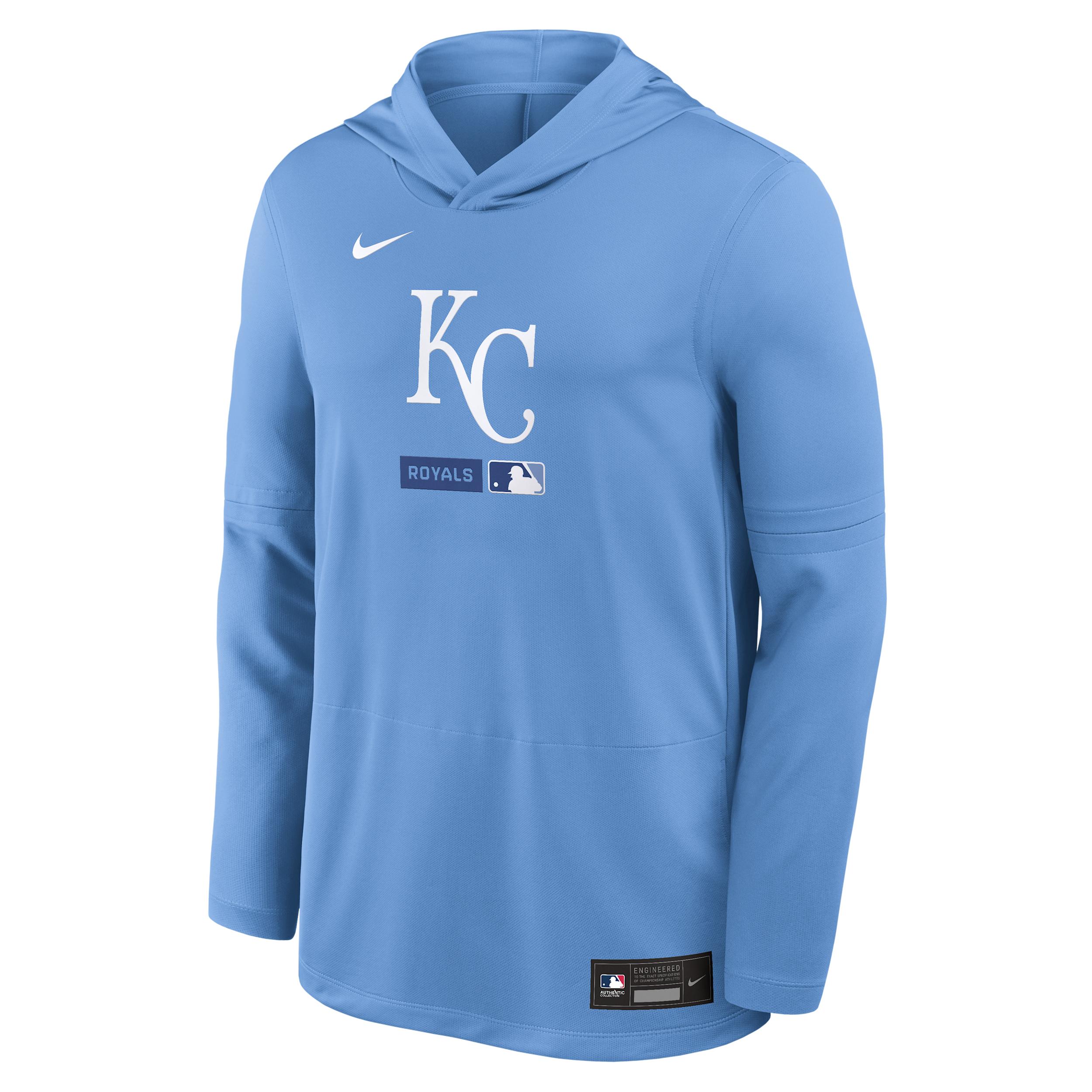 Kansas City Royals Authentic Collection Nike Men's Dri-FIT MLB Long-Sleeve Hooded Top by NIKE