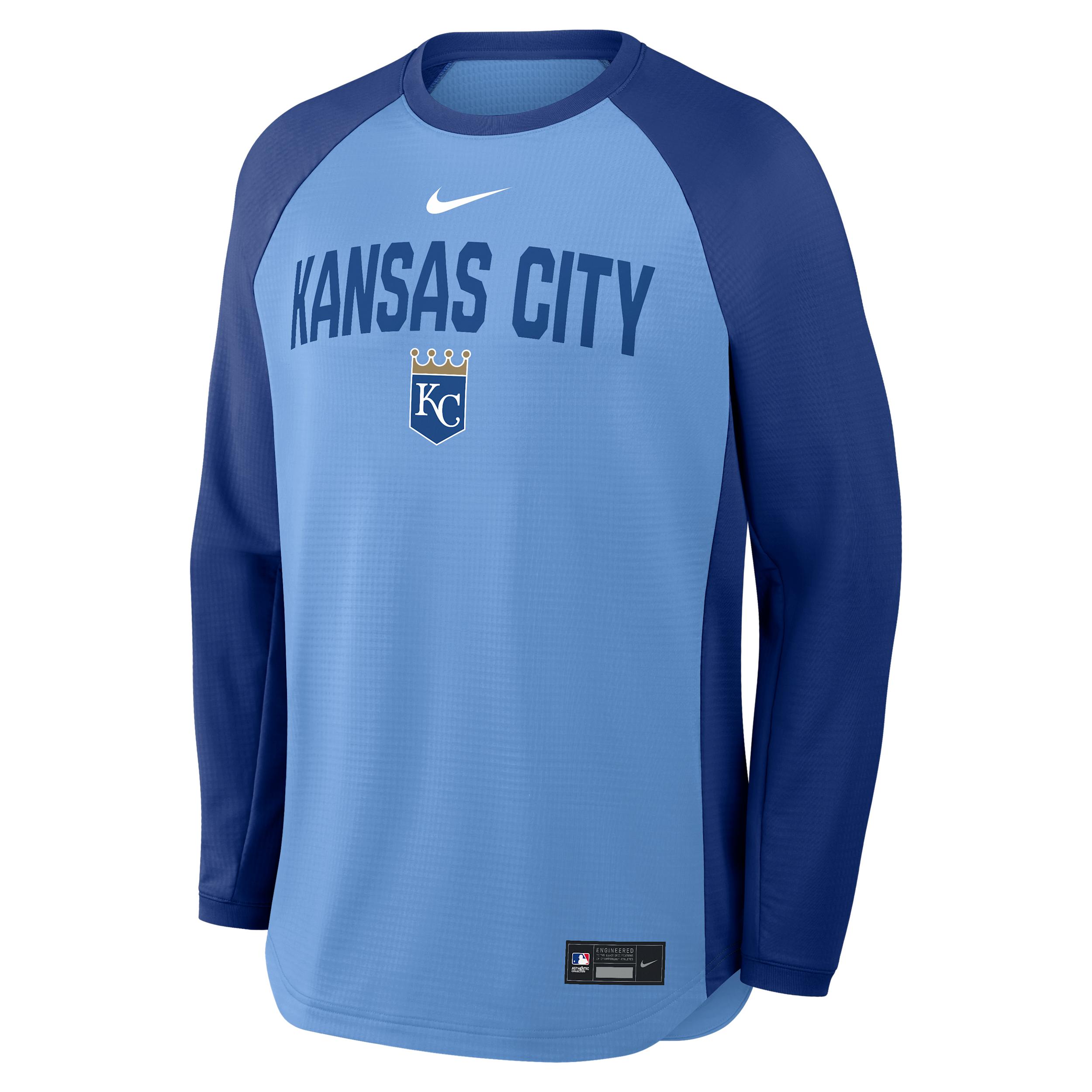 Kansas City Royals Authentic Collection Nike Men's Dri-FIT Pullover Crew by NIKE