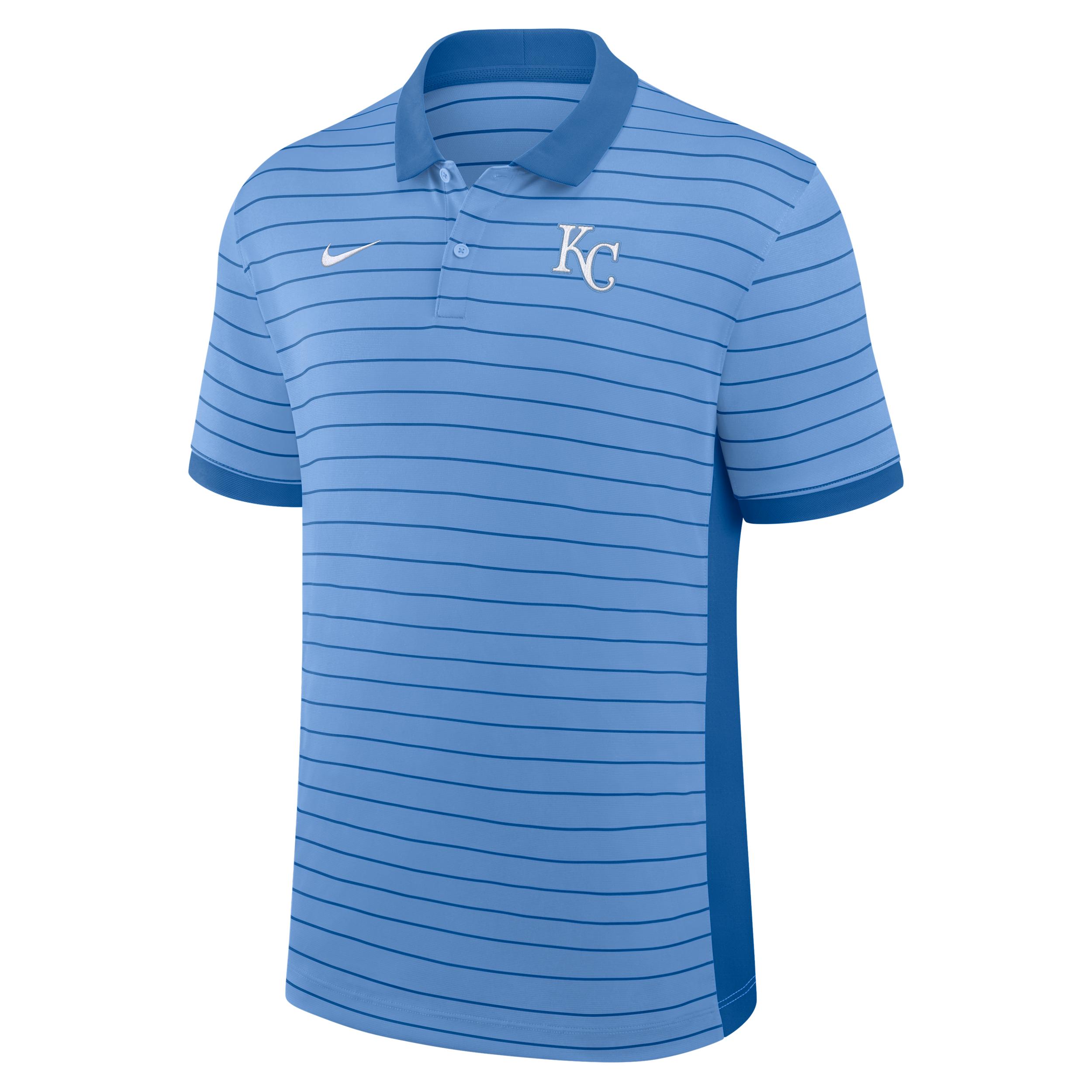 Kansas City Royals Authentic Collection Striped Victory Nike Men's Dri-FIT MLB Polo by NIKE