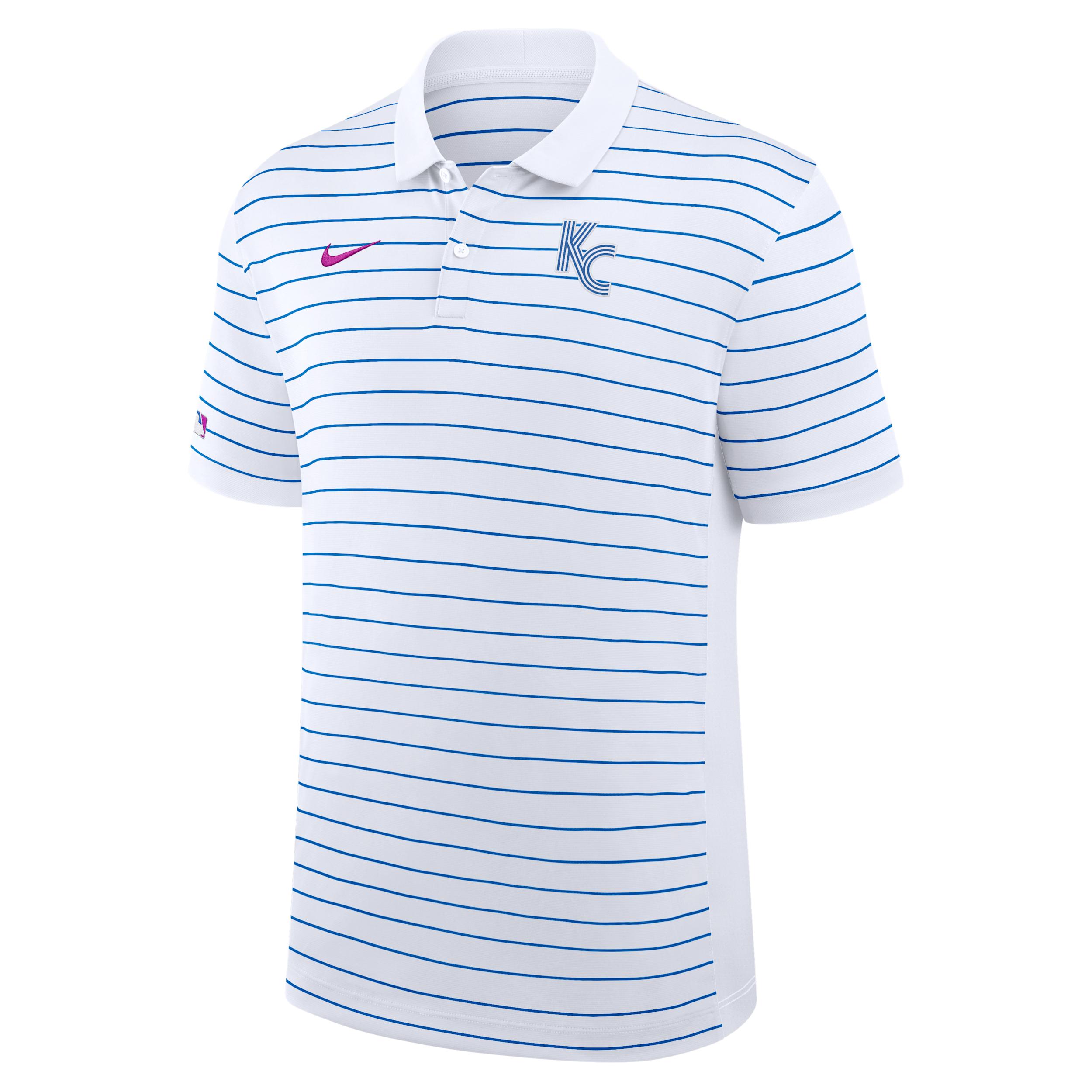 Kansas City Royals City Connect Striped Victory Nike Men's Dri-FIT MLB Polo by NIKE
