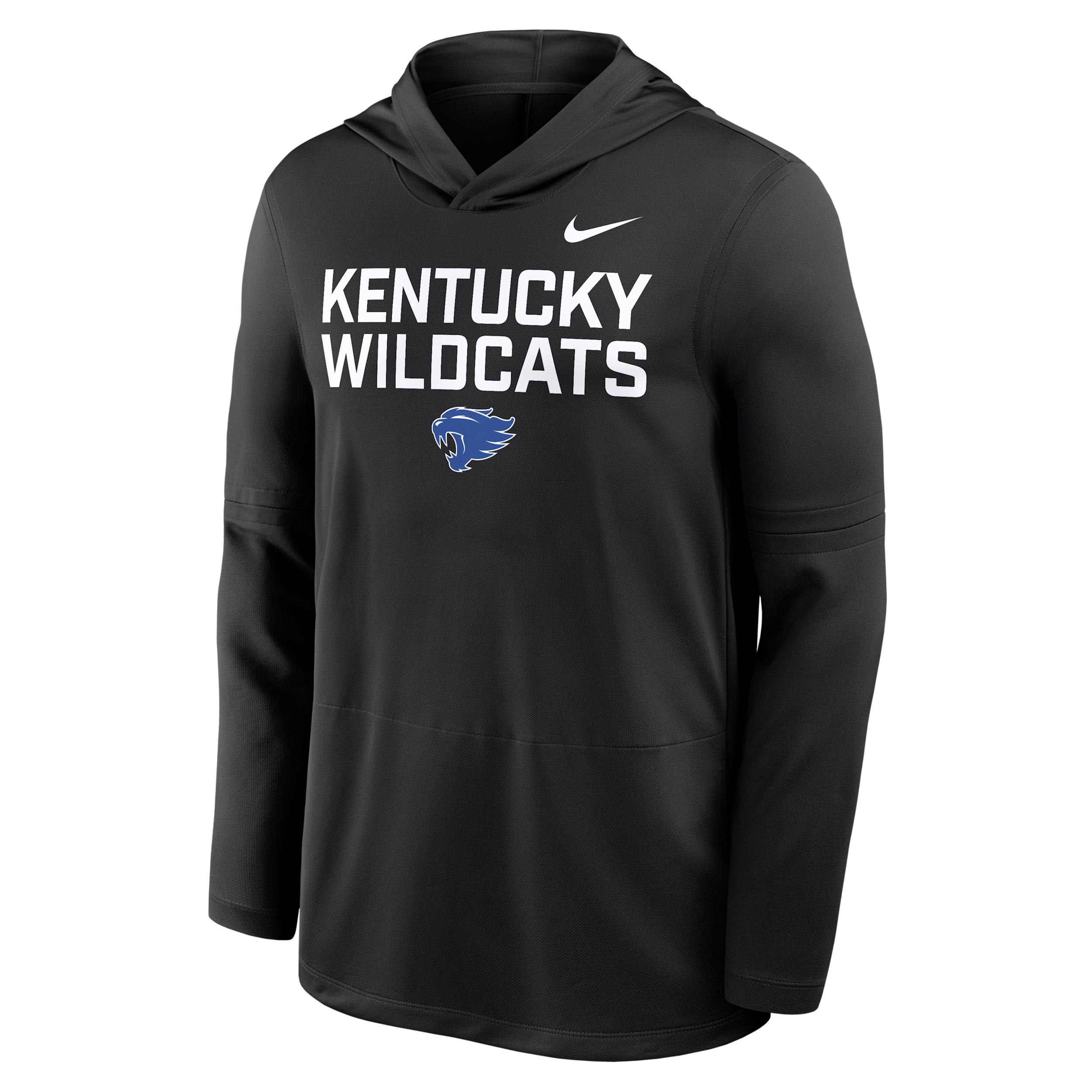Kentucky Sideline Nike Men's Dri-FIT College Long-Sleeve Hooded Top by NIKE
