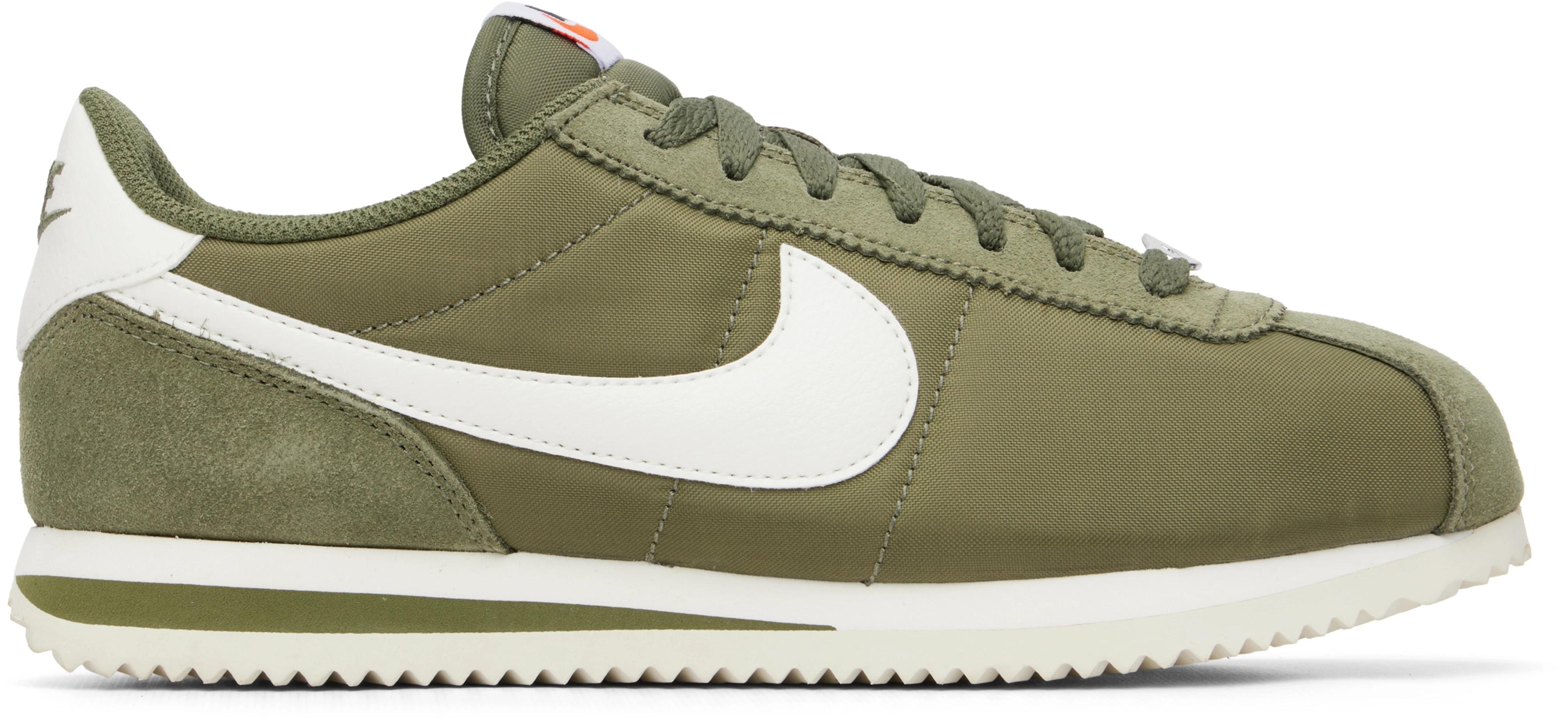 Khaki Cortez Textile Sneakers by NIKE