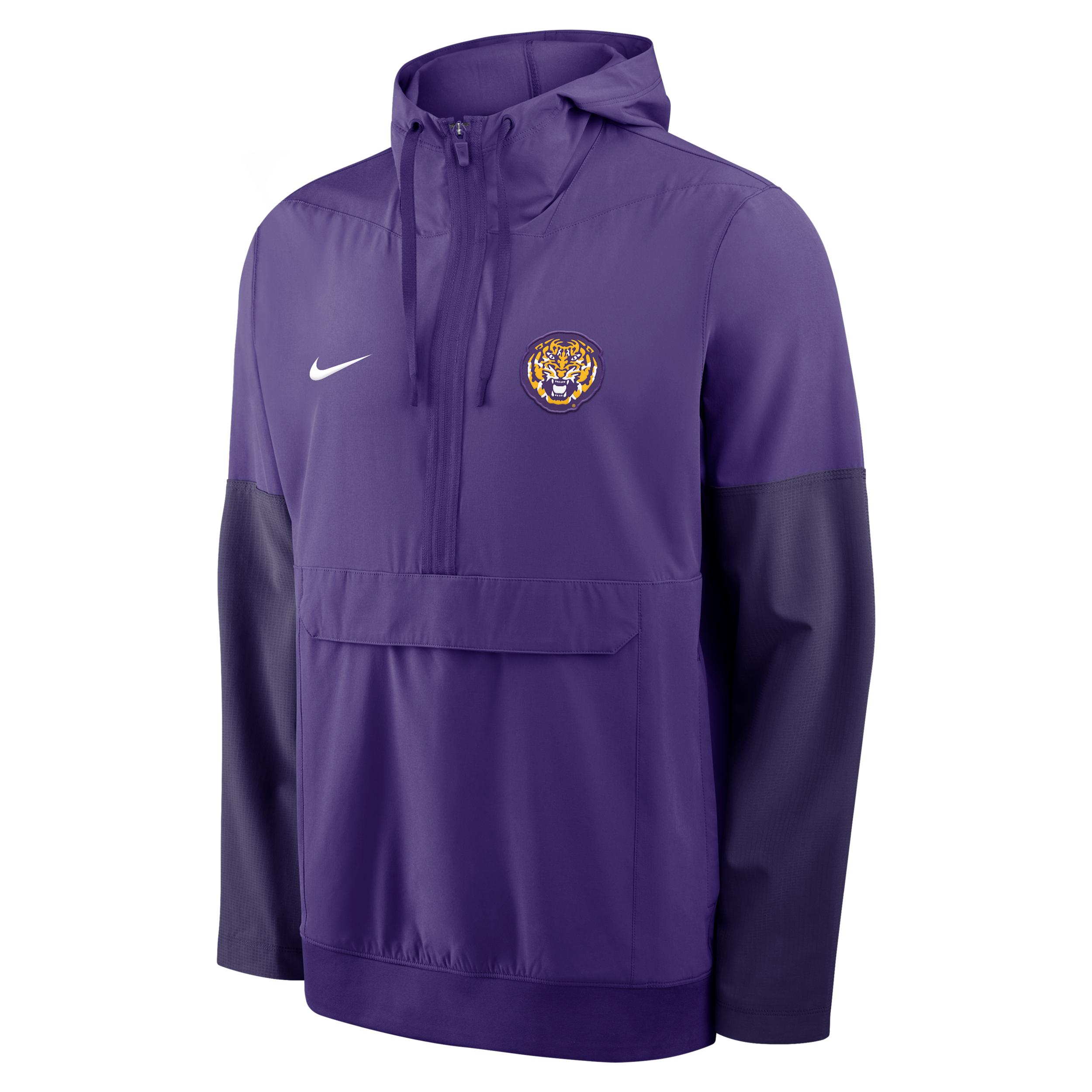LSU Anorak Nike Men's College 1/2-Zip Hooded Jacket by NIKE