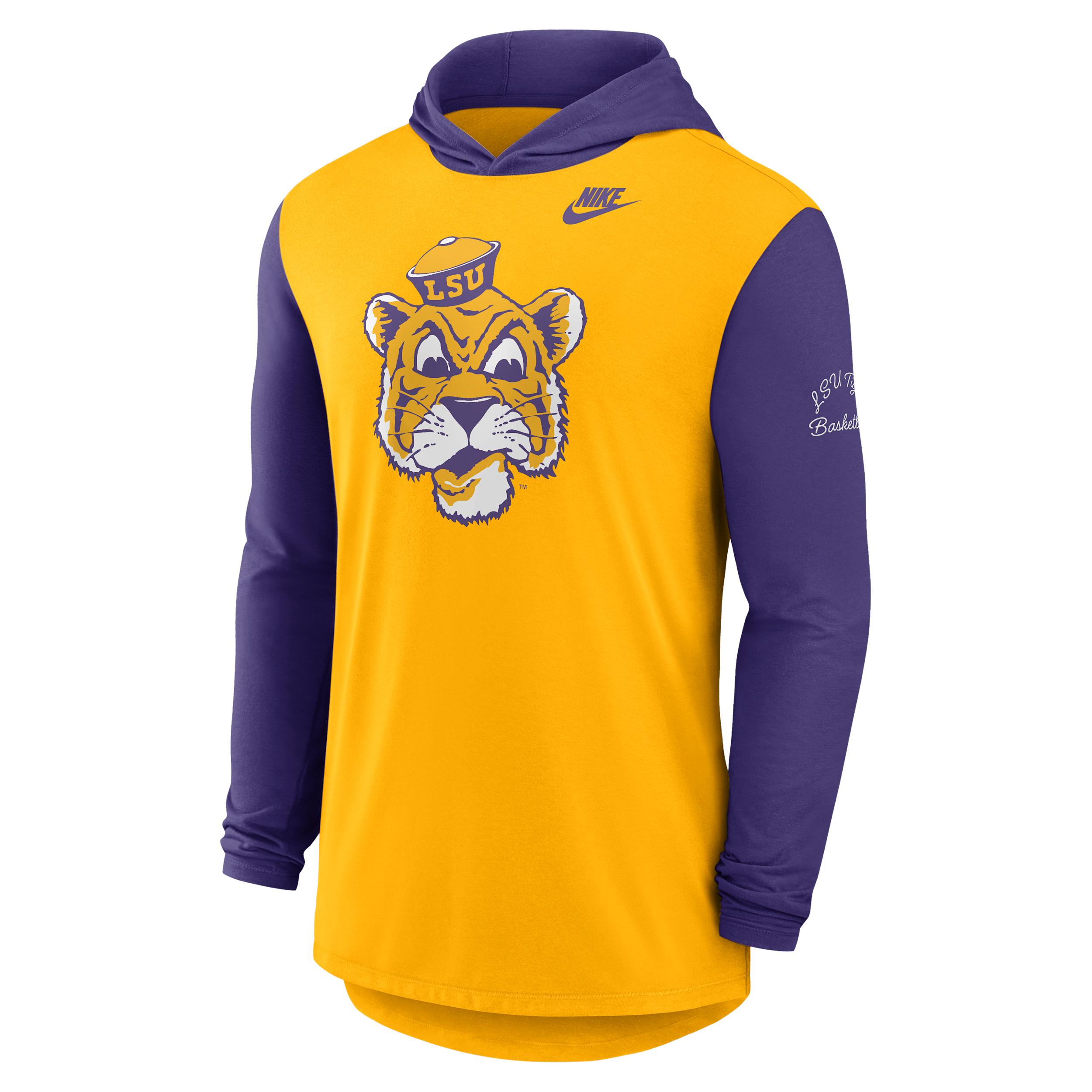 LSU Campus Legacy Nike Men's Dri-FIT College Long-Sleeve Hooded T-Shirt by NIKE