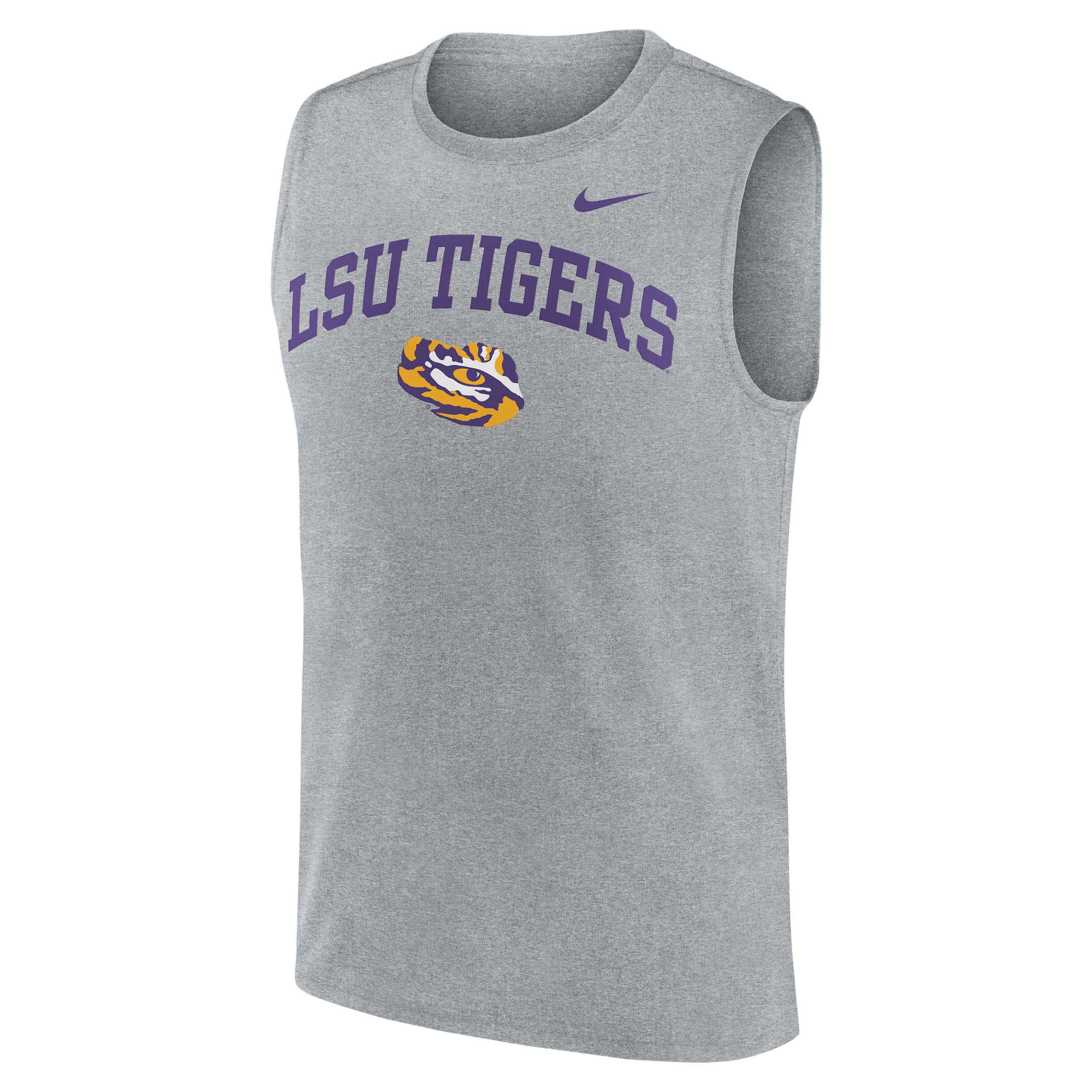 LSU Primetime Arch Legend Nike Men's Dri-FIT College Muscle Tank Top by NIKE