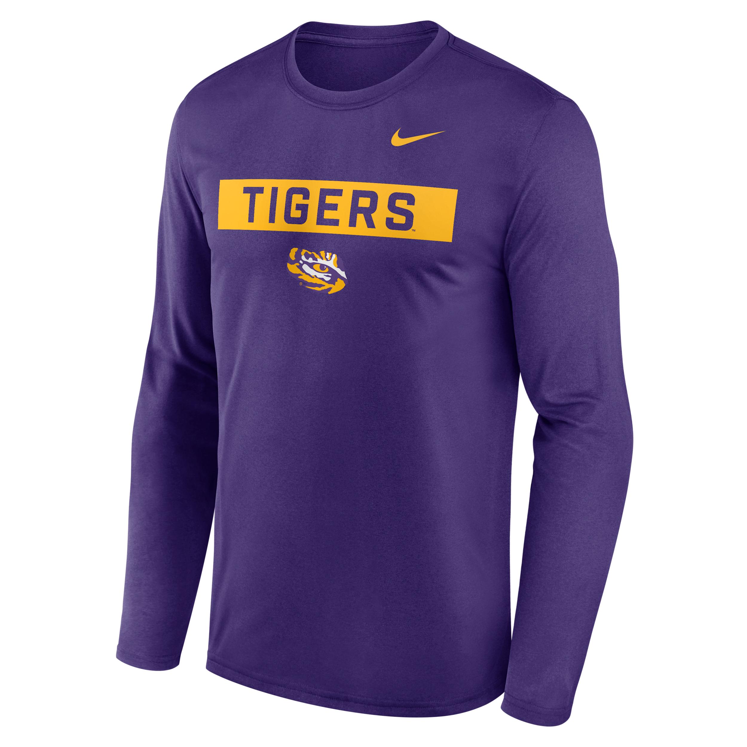 LSU Primetime Legend 2-Hit Nike Men's Dri-FIT College Long-Sleeve T-Shirt by NIKE