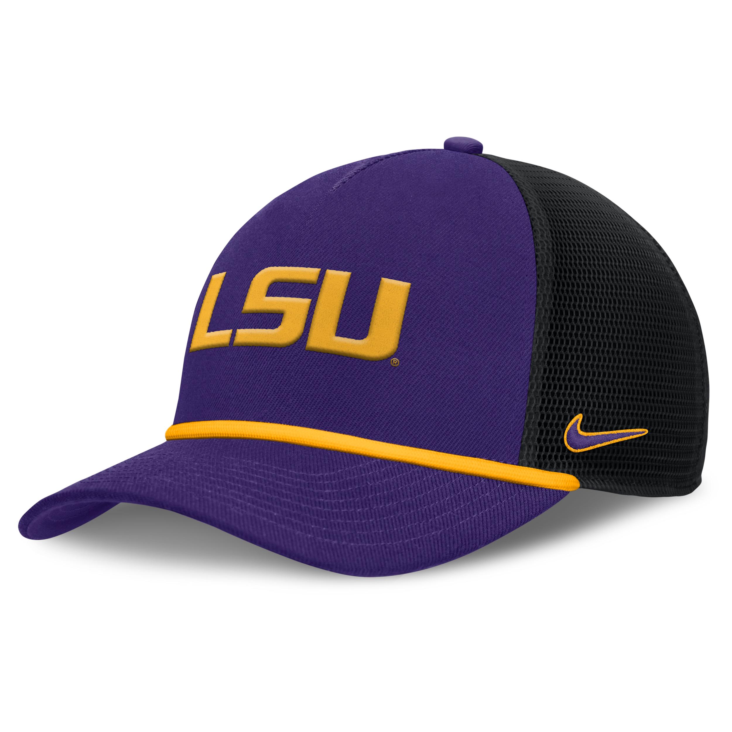 LSU Primetime Rise Nike Men's College Trucker Adjustable Hat by NIKE