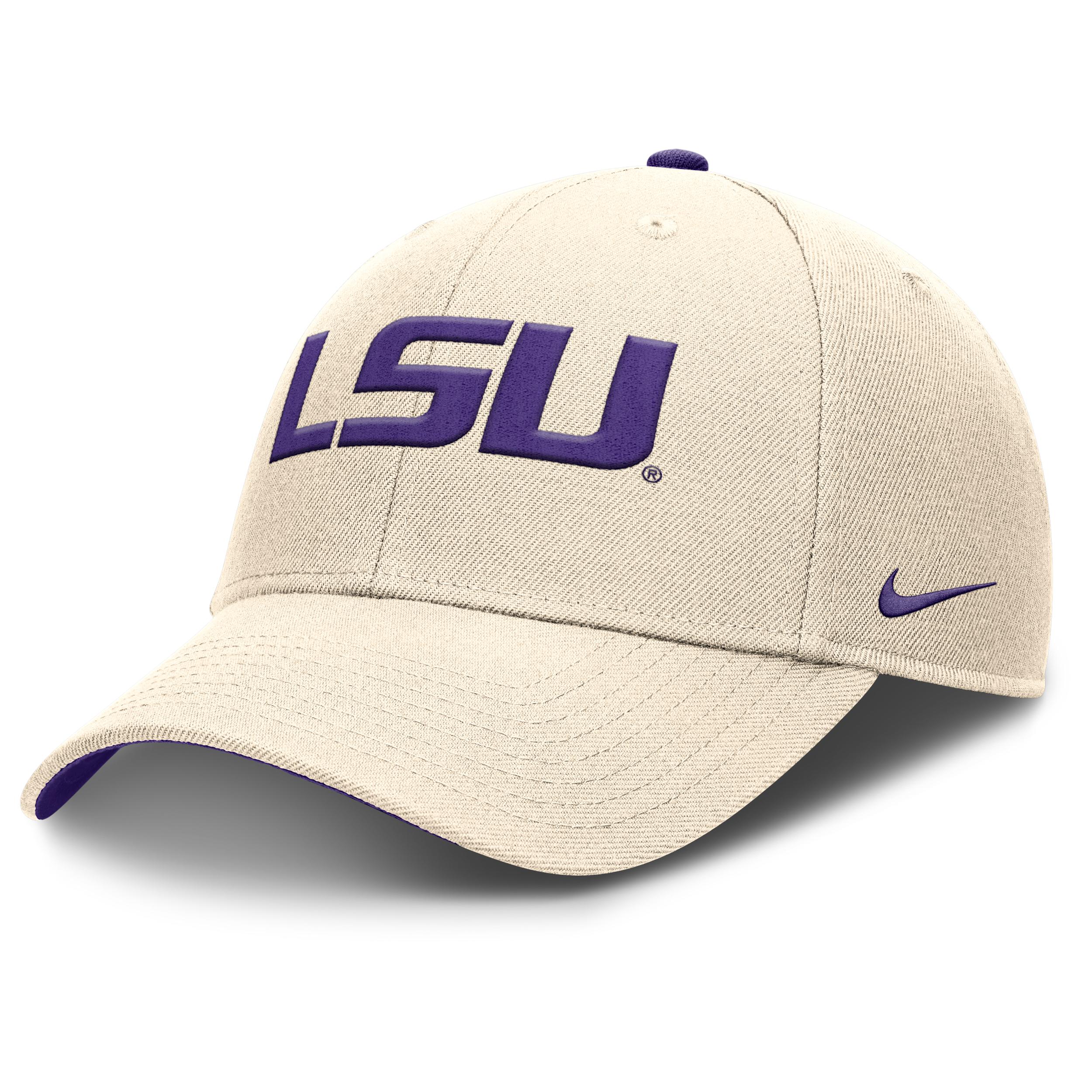LSU Primetime Rise Nike Men's Dri-FIT College Trucker Adjustable Hat by NIKE