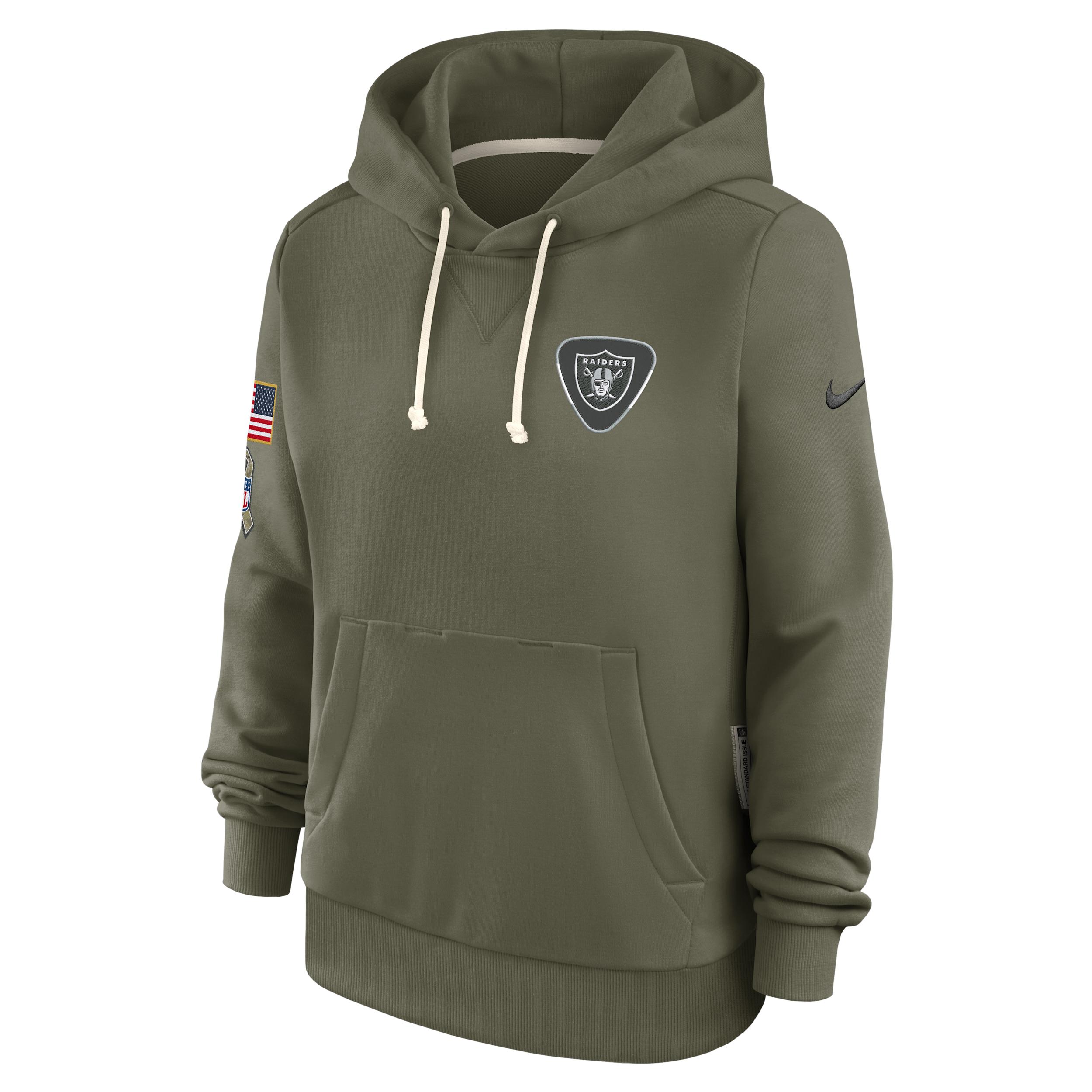 Las Vegas Raiders Salute to Service Sideline Nike Women's Dri-FIT NFL Pullover Hoodie by NIKE