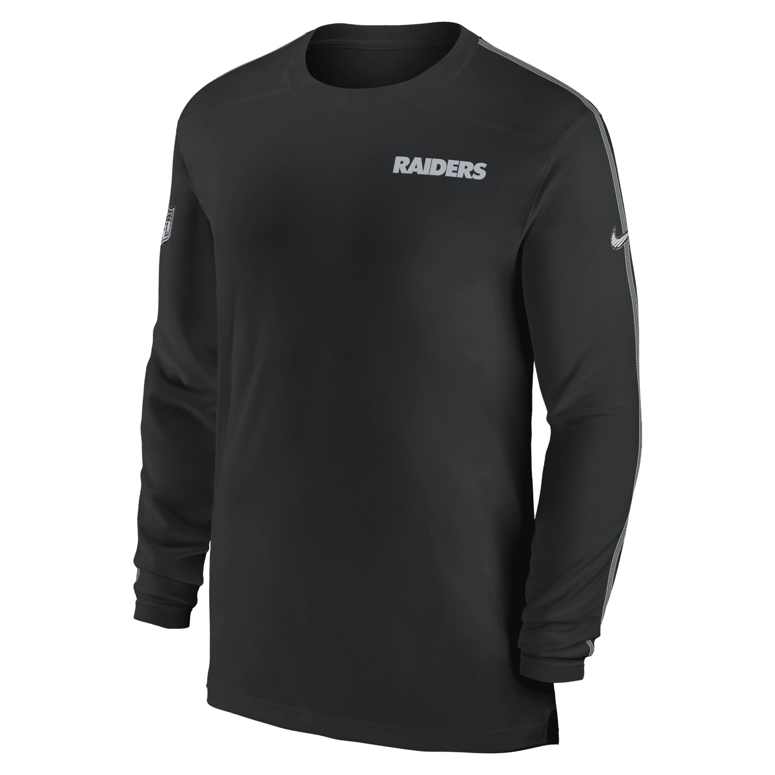 Las Vegas Raiders Sideline Coach Nike Men's Dri-FIT NFL Long-Sleeve Top by NIKE