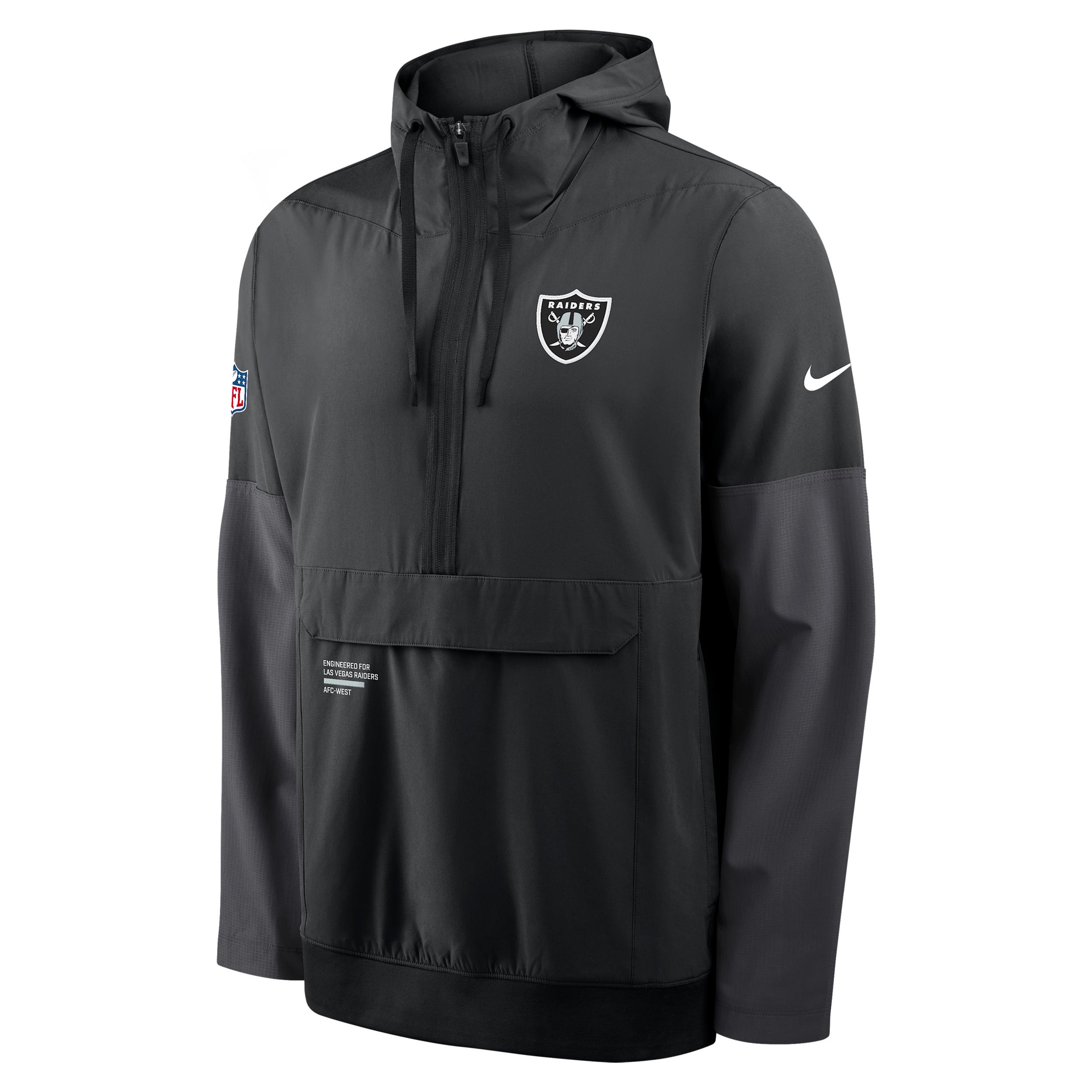 Las Vegas Raiders Well Rounded Anorak Nike Men's NFL 1/2-Zip Hooded Jacket by NIKE