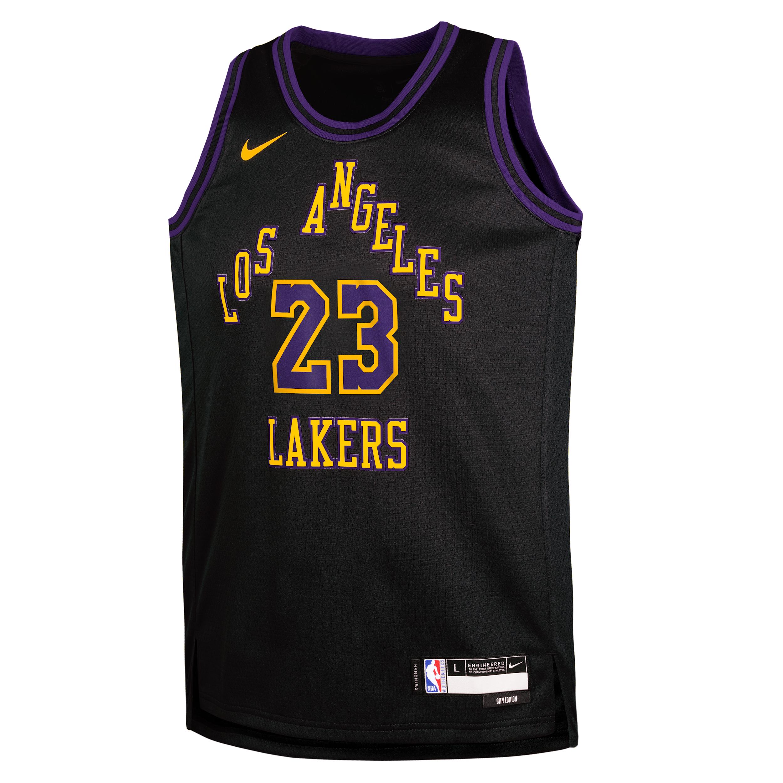 LeBron James Los Angeles Lakers City Edition Big Kids' Nike NBA Swingman Jersey by NIKE
