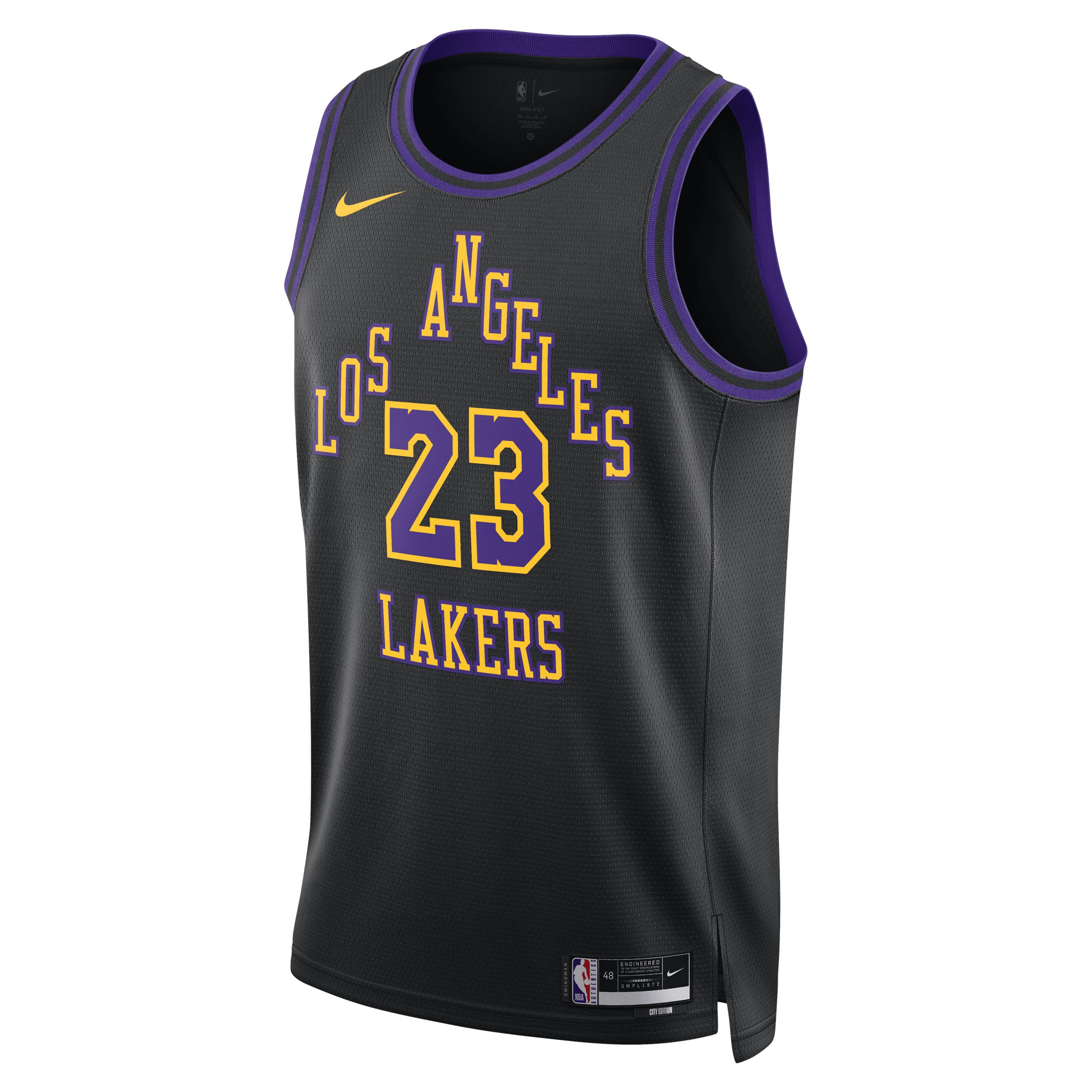 LeBron James Los Angeles Lakers City Edition Nike Men's Dri-FIT NBA Swingman Jersey by NIKE