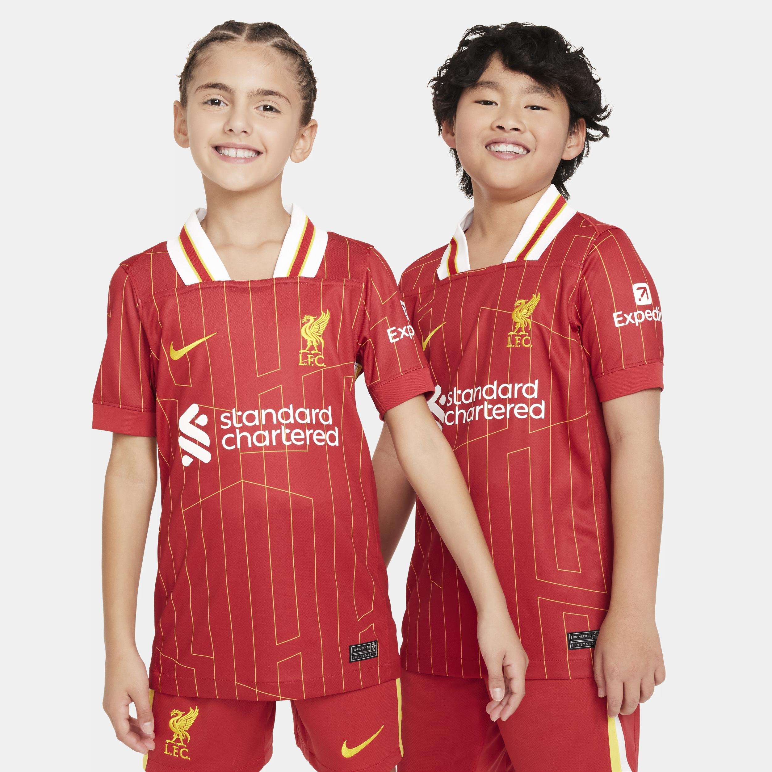 Liverpool FC 2024/25 Stadium Home Big Kids' Nike Dri-FIT Soccer Replica Jersey by NIKE