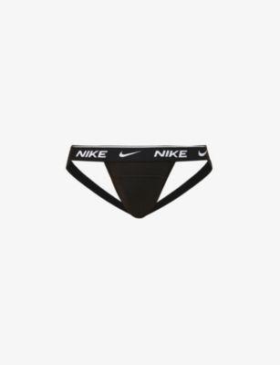 Logo-print stretch-cotton jockstraps pack of three by NIKE