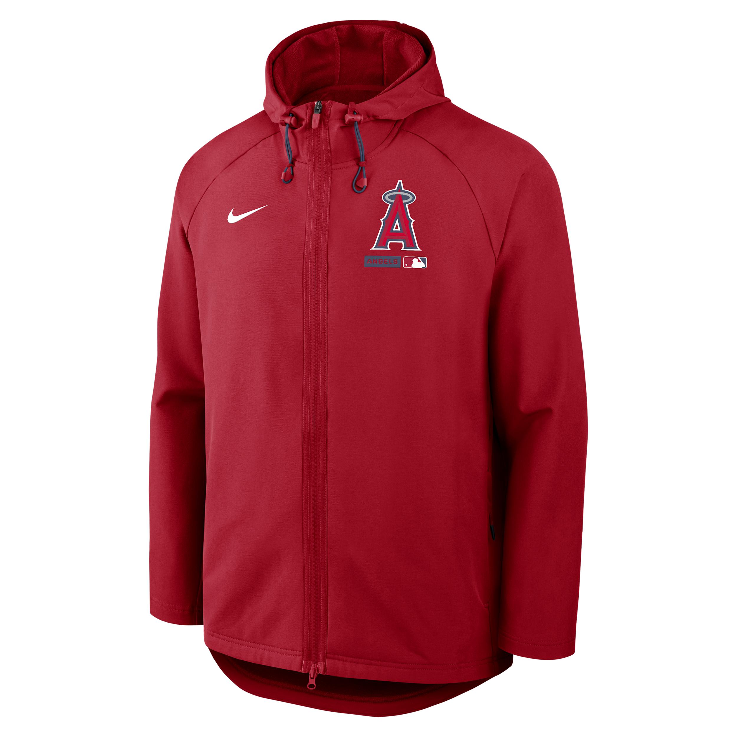 Los Angeles Angels Authentic Collection Nike Men's Therma-FIT MLB Full-Zip Hooded Jacket by NIKE