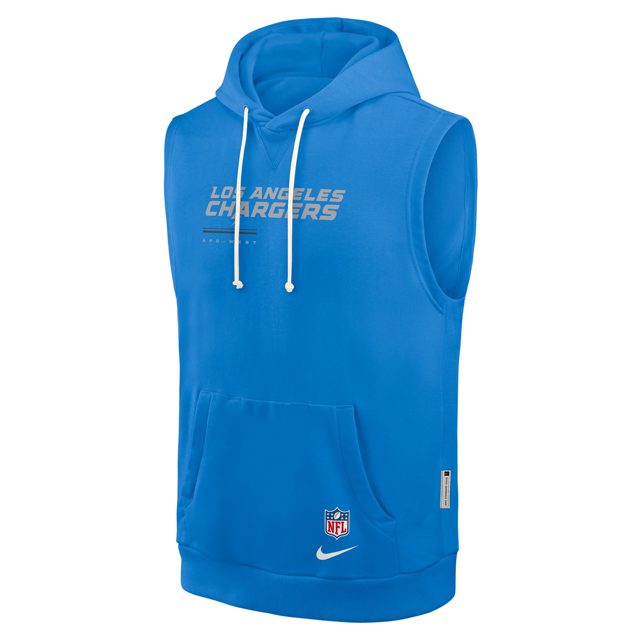 Los Angeles Chargers Sideline Nike Men's Dri-FIT NFL Sleeveless Pullover Hoodie by NIKE