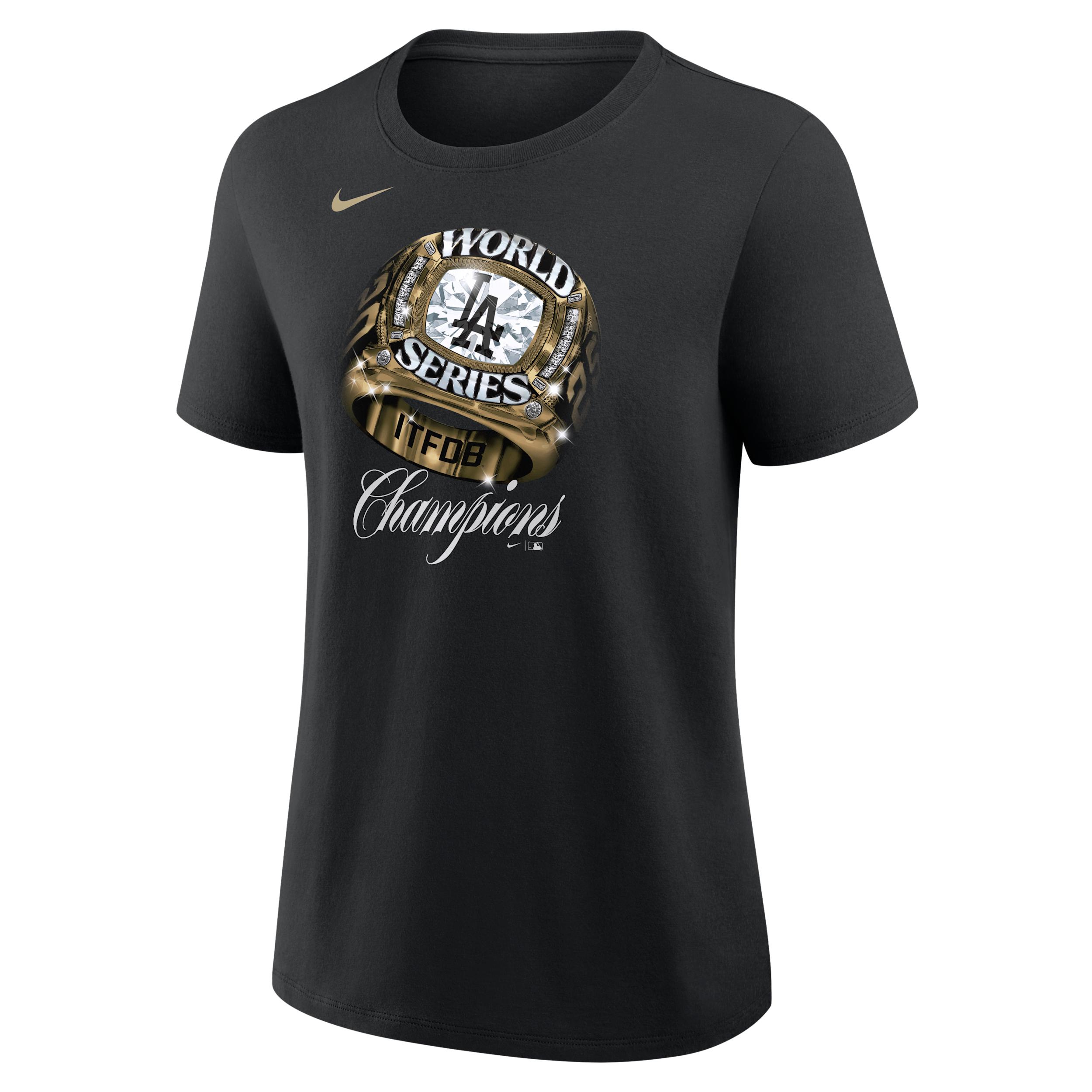 Los Angeles Dodgers 2025 World Series Champion Gold Series Nike Women's MLB T-Shirt by NIKE