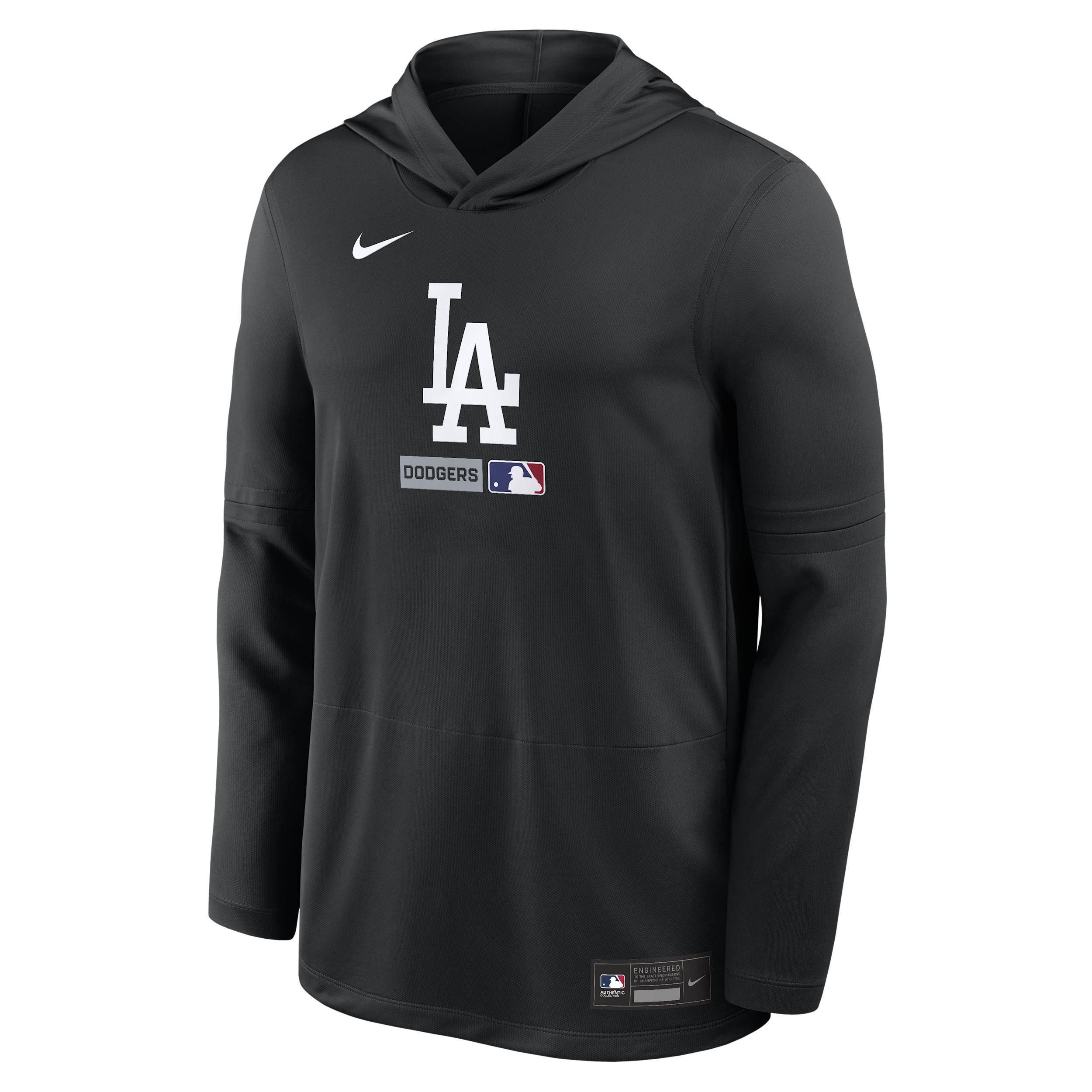 Los Angeles Dodgers Authentic Collection Nike Men's Dri-FIT MLB Long-Sleeve Hooded Top by NIKE