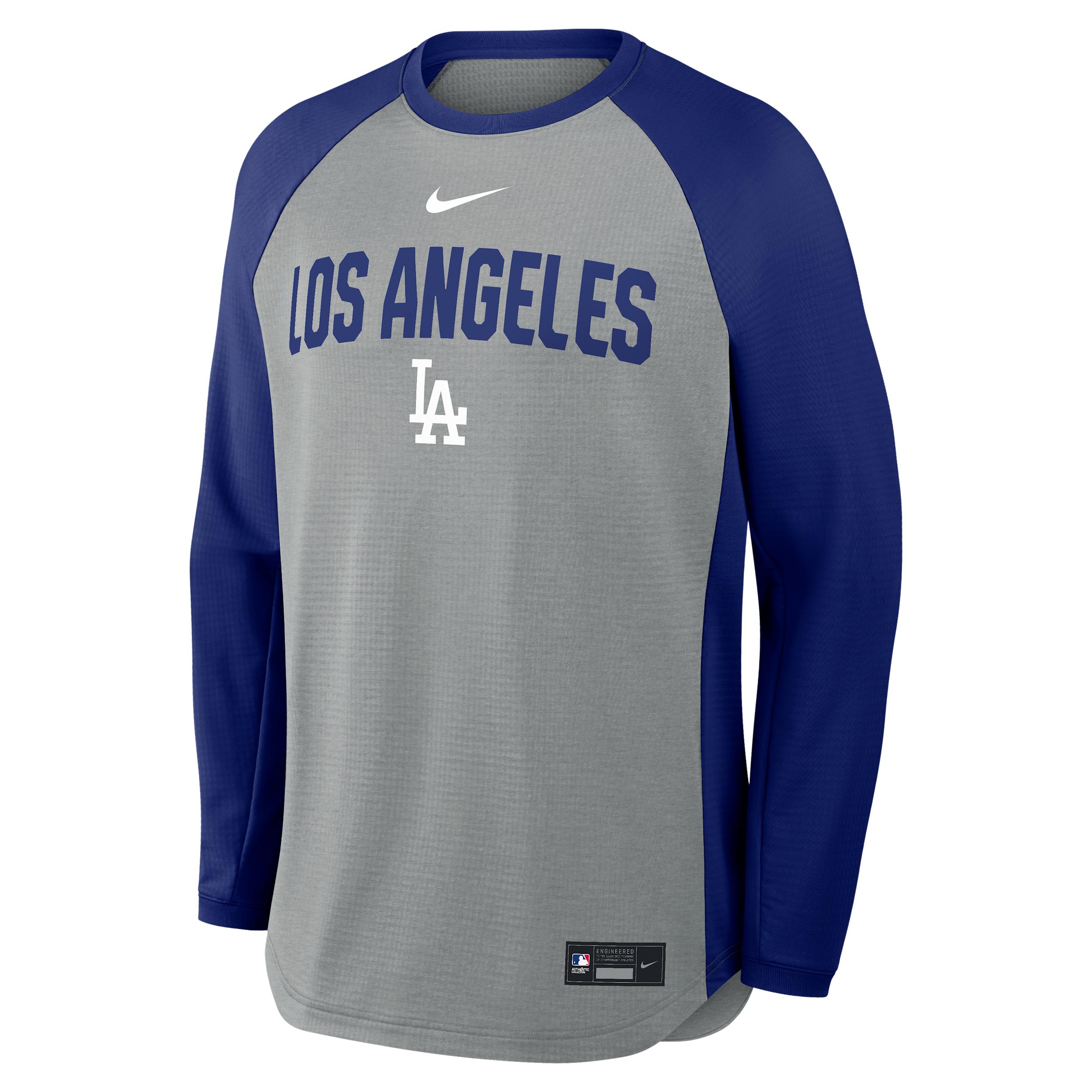 Los Angeles Dodgers Authentic Collection Nike Men's Dri-FIT Pullover Crew by NIKE