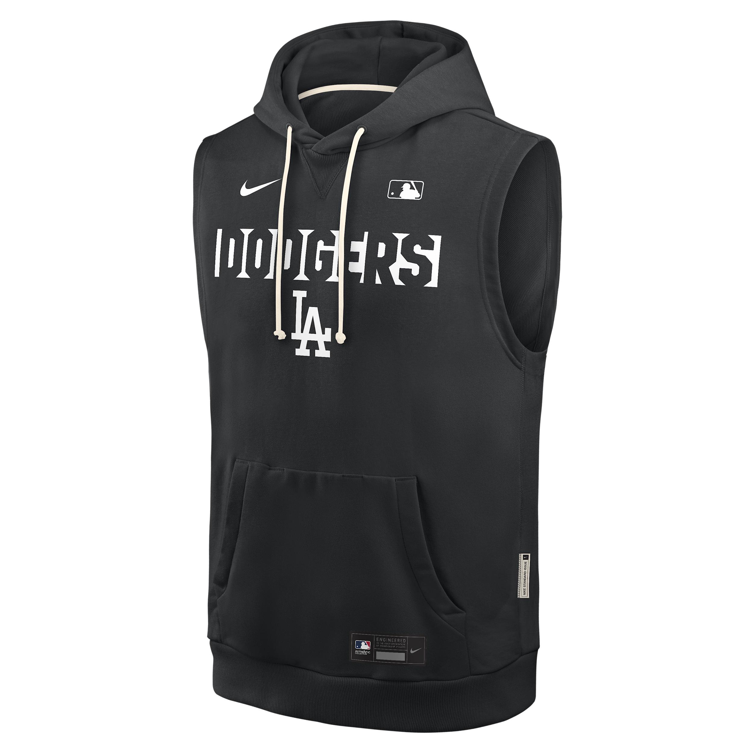 Los Angeles Dodgers Authentic Collection Standard Issue Nike Men's Dri-FIT MLB Sleeveless Pullover Hoodie by NIKE