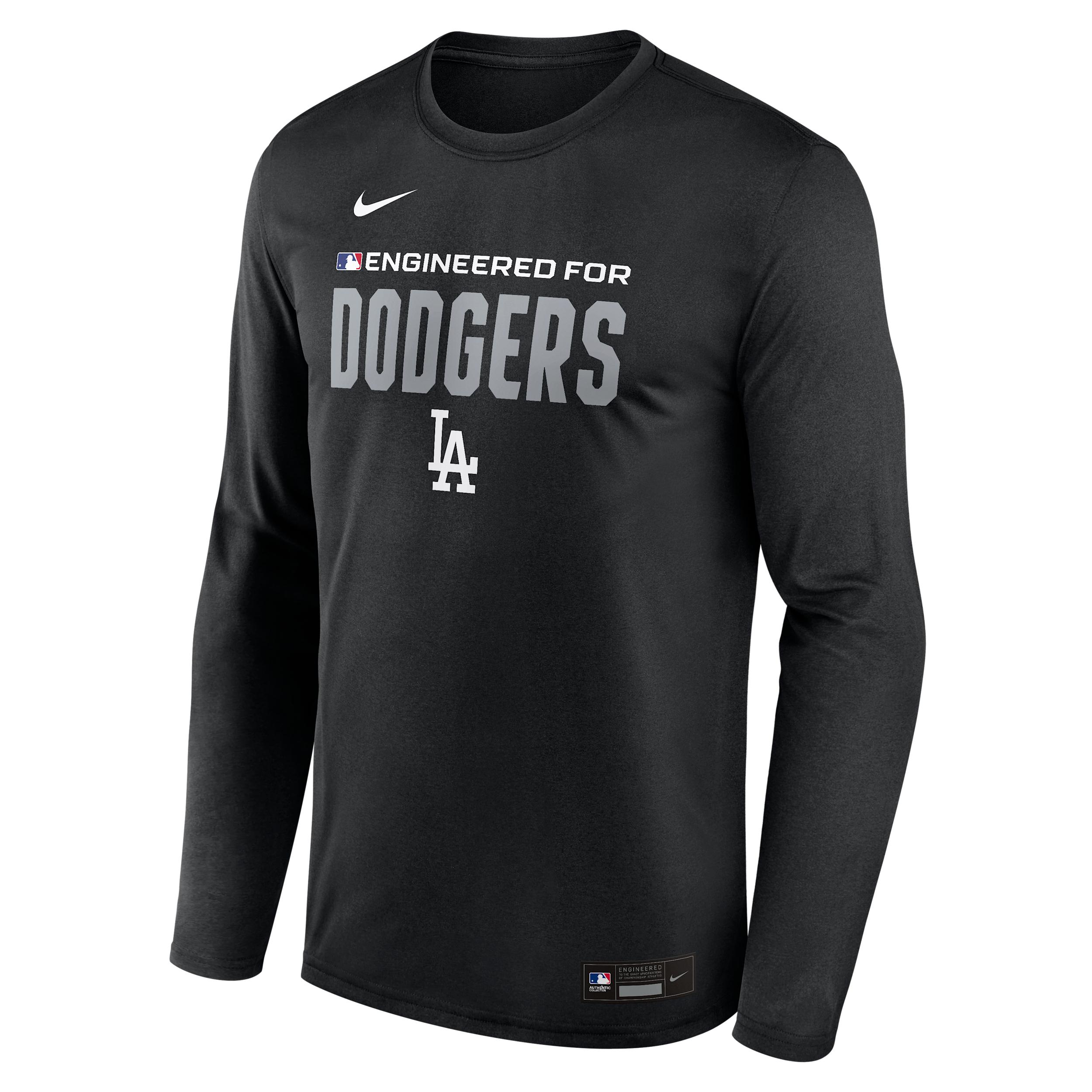 Los Angeles Dodgers Authentic Collection Team Issue Nike Men's Dri-FIT MLB Long-Sleeve T-Shirt by NIKE