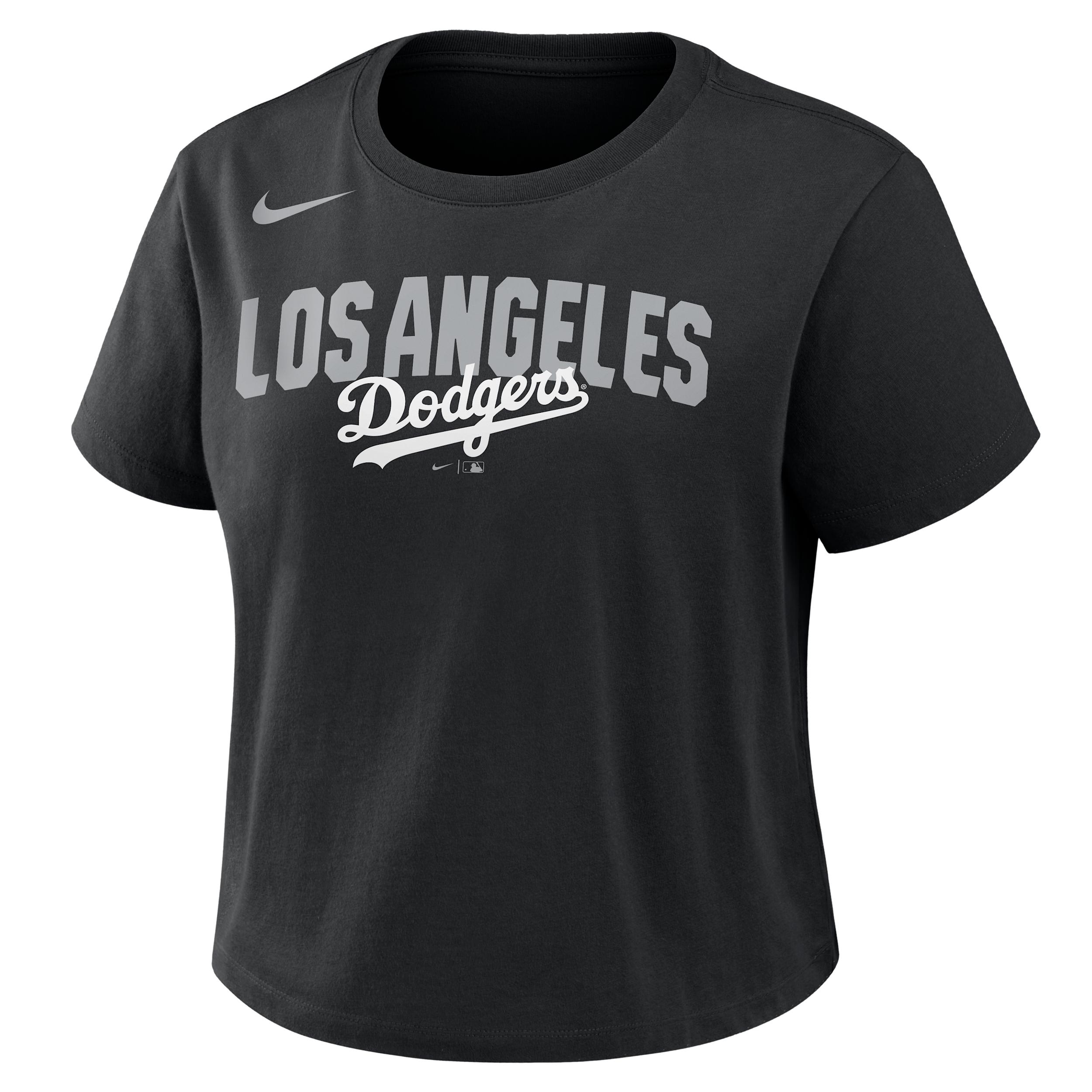 Los Angeles Dodgers Mod Nike Women's MLB Cropped T-Shirt by NIKE