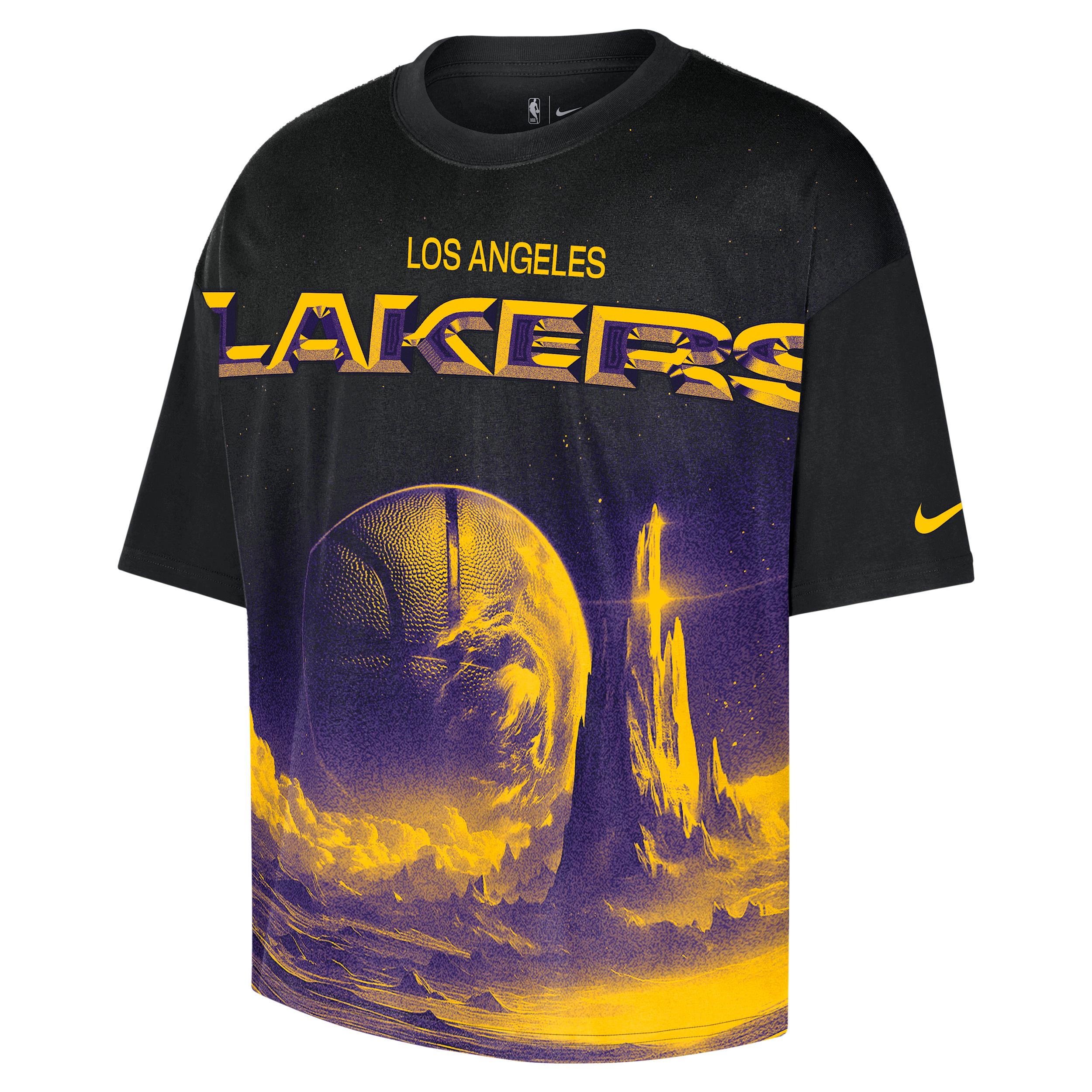 Los Angeles Lakers Courtside Nike Men's NBA Boxy T-Shirt by NIKE