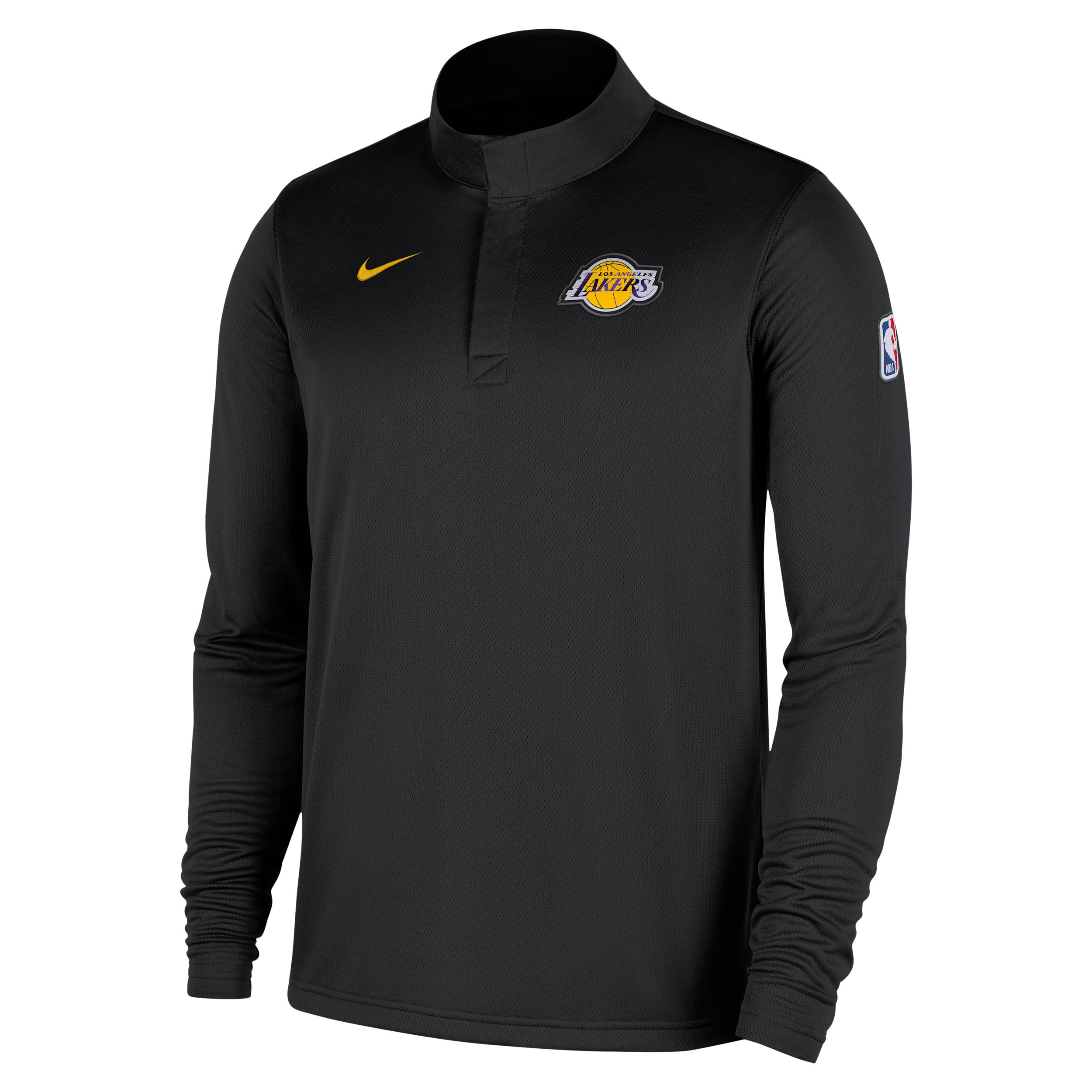 Los Angeles Lakers Nike Men's Dri-FIT NBA 1/4-Zip Long-Sleeve Top by NIKE