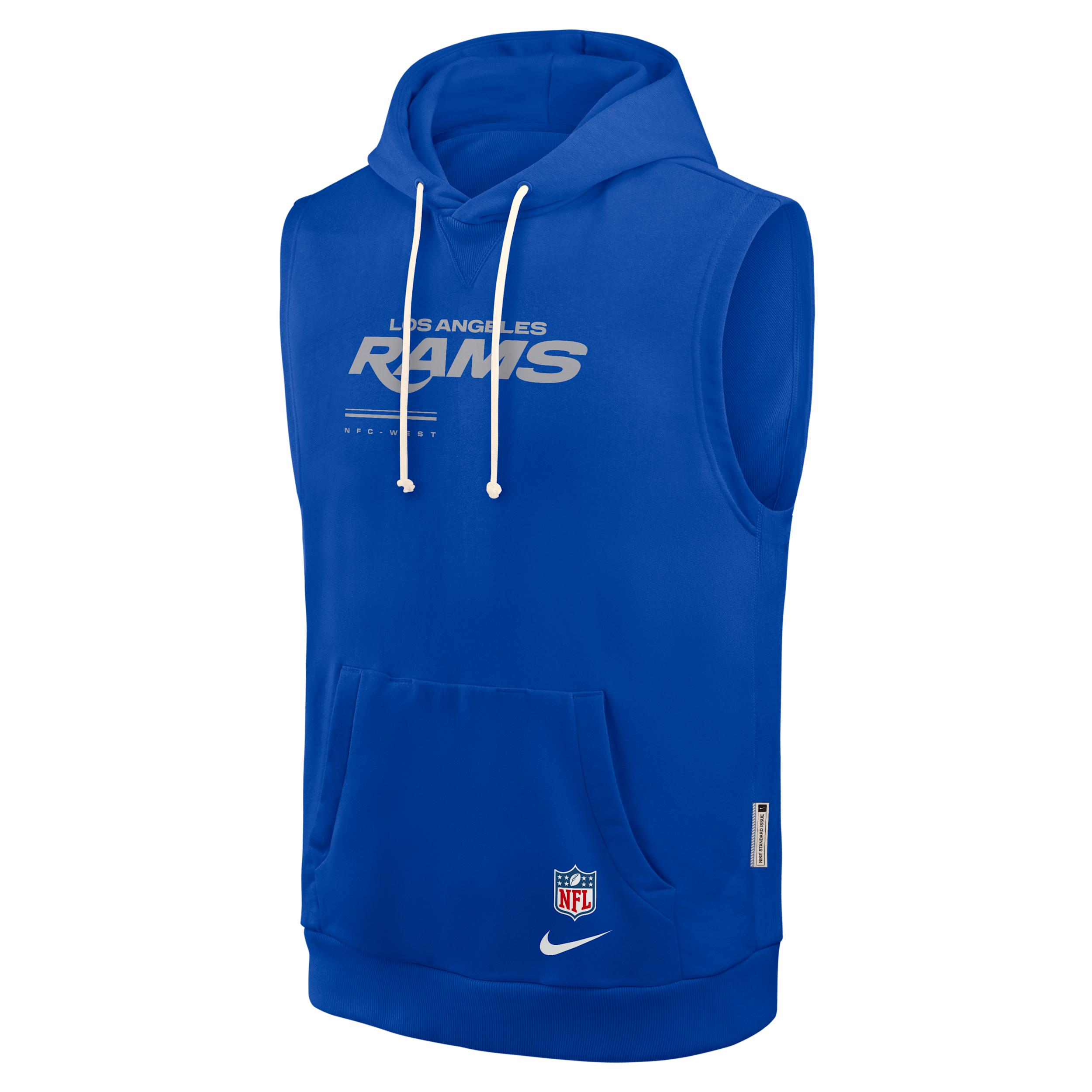Los Angeles Rams Sideline Nike Men's Dri-FIT NFL Sleeveless Pullover Hoodie by NIKE