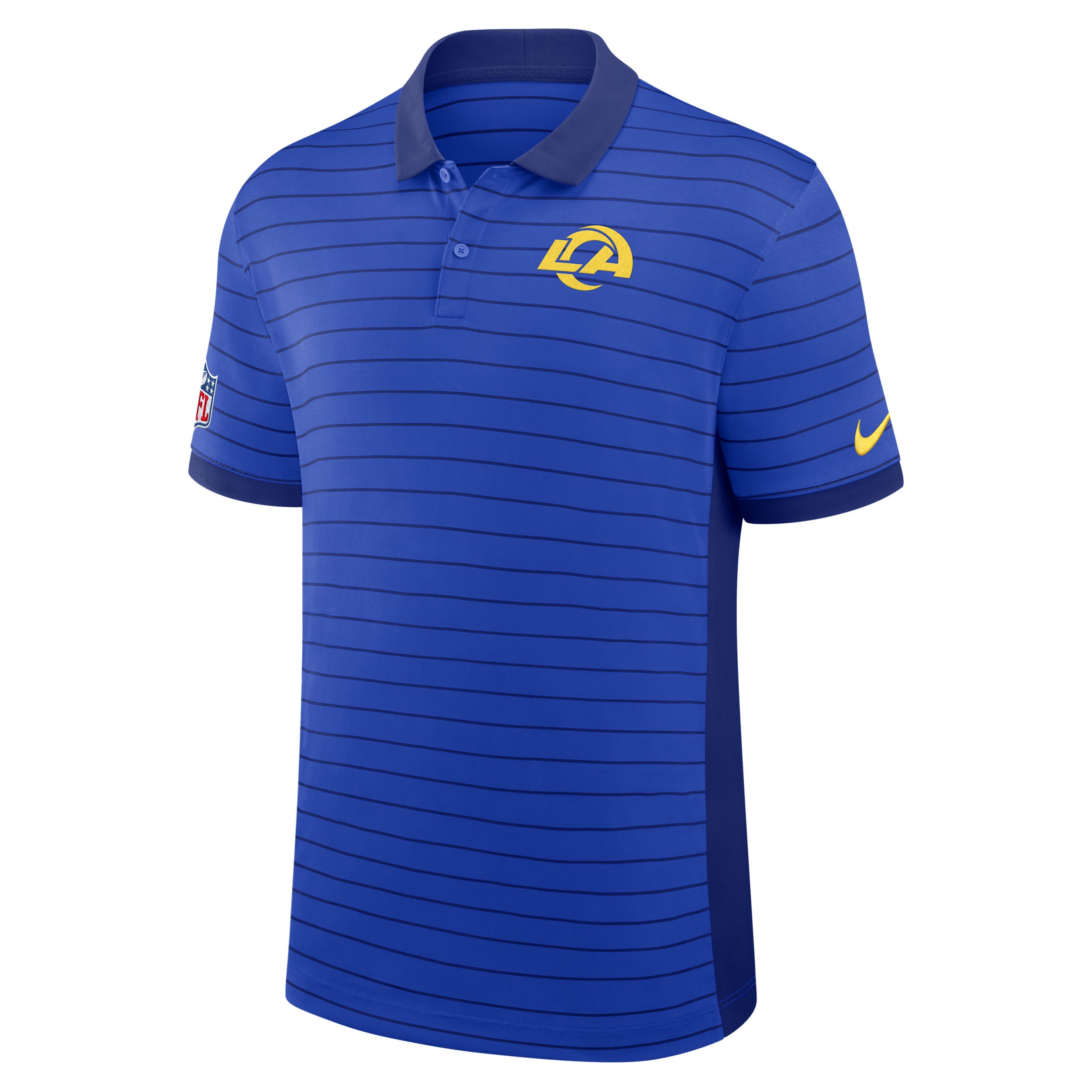 Los Angeles Rams Sideline Victory Stripe Nike Men's Dri-FIT NFL Polo by NIKE