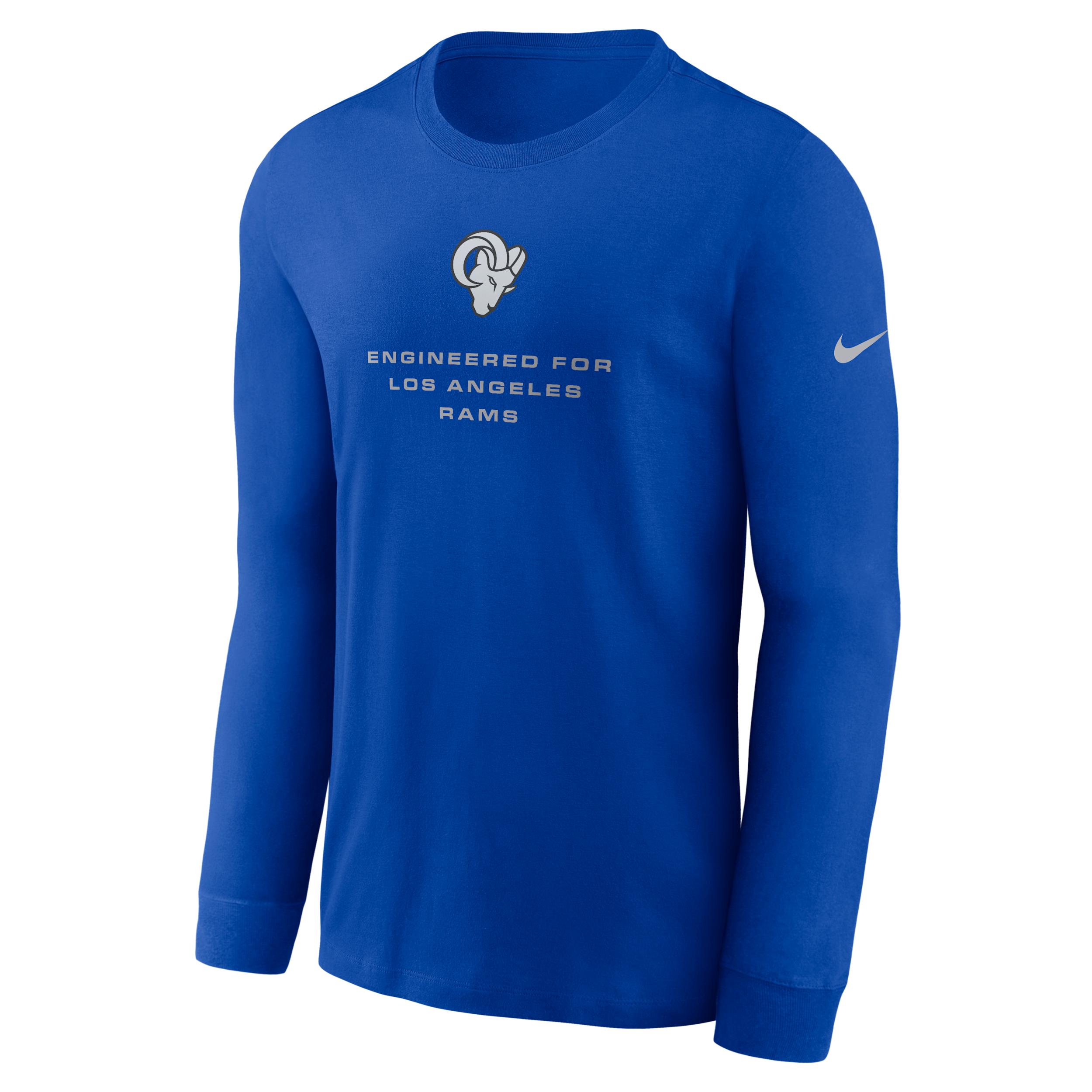 Los Angeles Rams Team Issue Nike Men's Dri-FIT NFL Long-Sleeve T-Shirt by NIKE