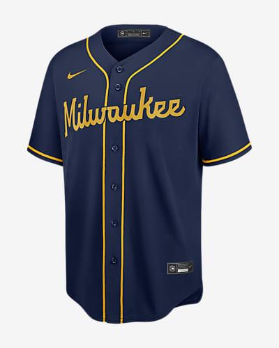 MLB Milwaukee Brewers (Christian Yelich) Men's Replica Baseball Jersey by NIKE MLB Milwaukee Brewers (Christian Yelich) Men's Replica Baseball Jersey by NIKE