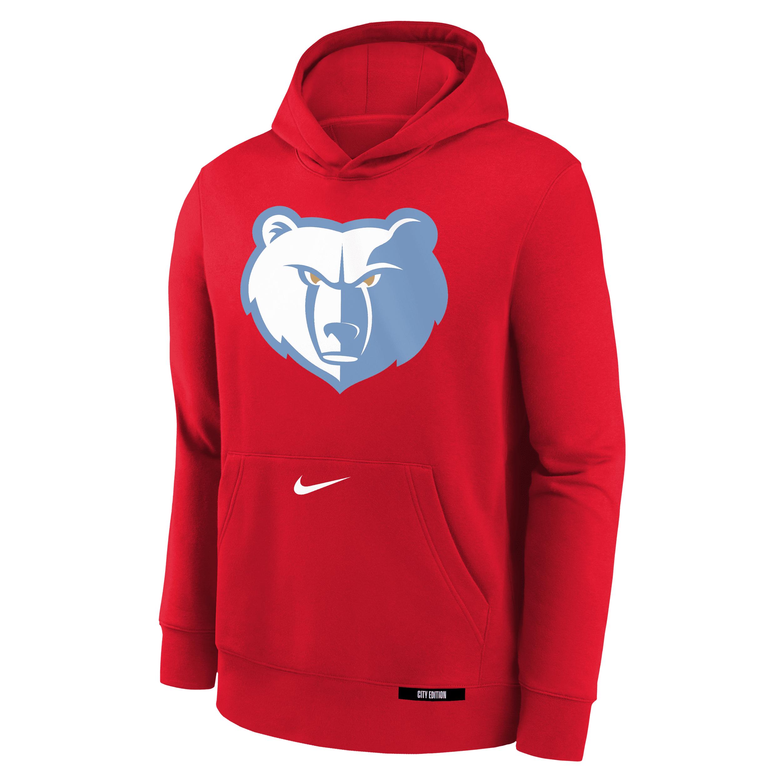 Memphis Grizzlies Club City Edition Big Kids' Nike NBA Pullover Hoodie by NIKE