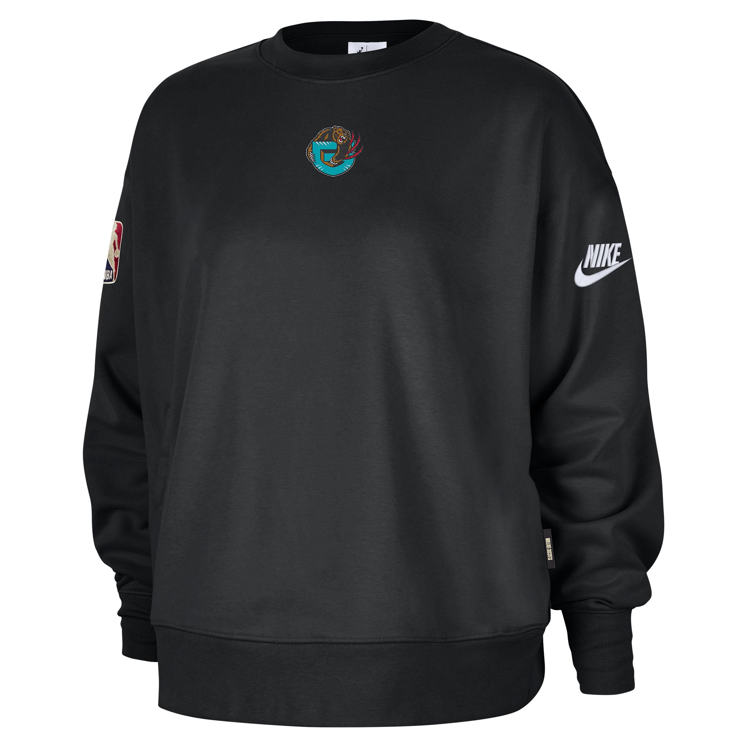 Memphis Grizzlies Hardwood Classics Nike Women's NBA Phoenix Fleece Premium Crewneck Sweatshirt by NIKE Memphis Grizzlies Hardwood Classics Nike Women's NBA Phoenix Fleece Premium Crewneck Sweatshirt by NIKE