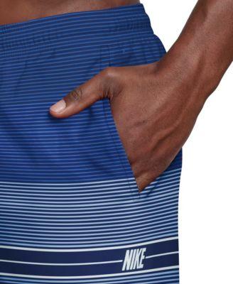 Men's 9" Breaker Stripe Volley Swim Shorts by NIKE
