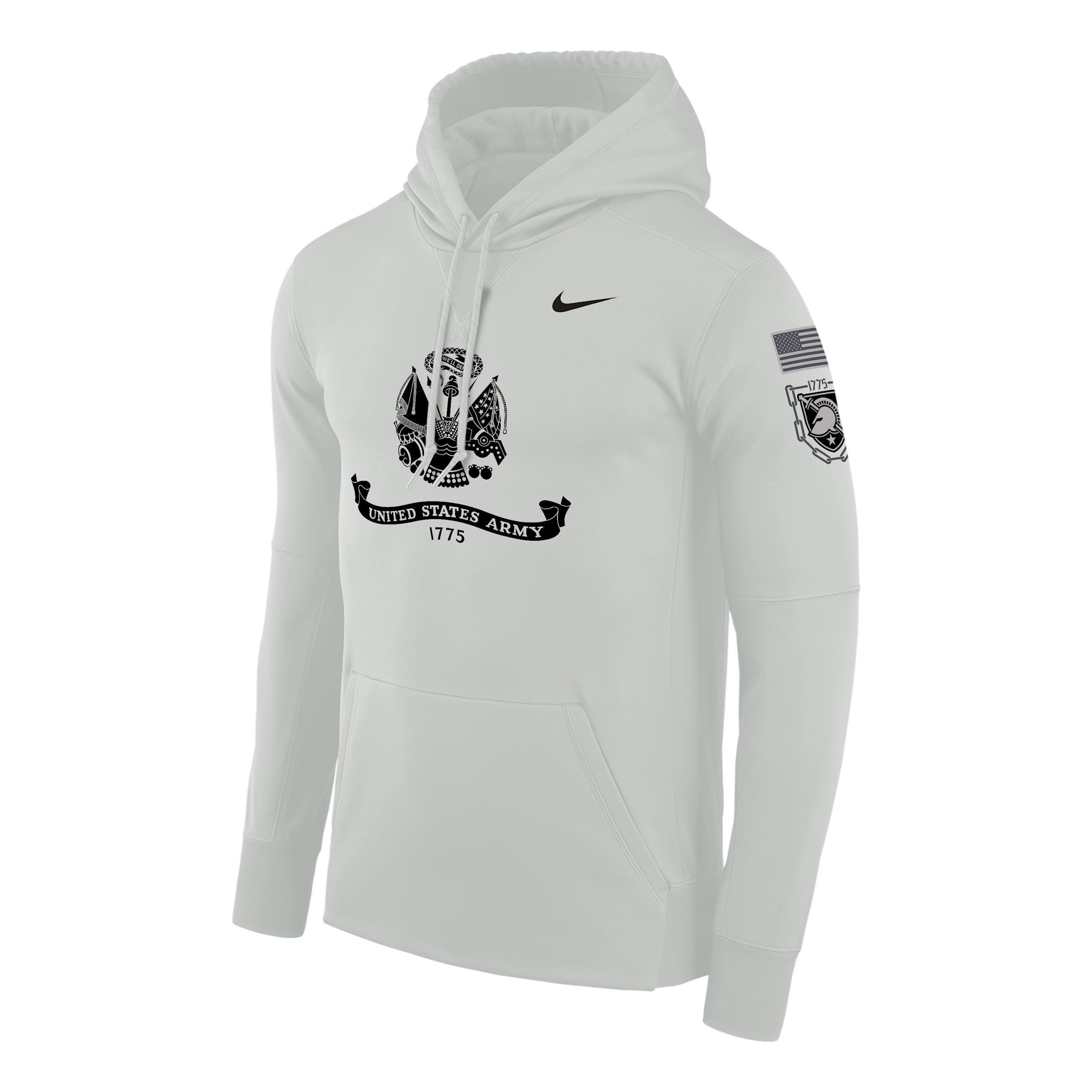 Men's Army Black Knights Rivalry Nike Therma Pullover Hoodie by NIKE