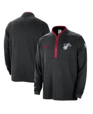 Men's Black Miami Heat 2023/24 City Edition Authentic Coaches Half-Zip Jacket by NIKE