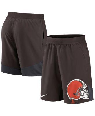 Men's Brown Cleveland Browns Stretch Performance Shorts by NIKE