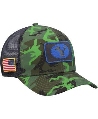 Men's Camo, Black BYU Cougars Classic99 Veterans Day Trucker Snapback Hat by NIKE