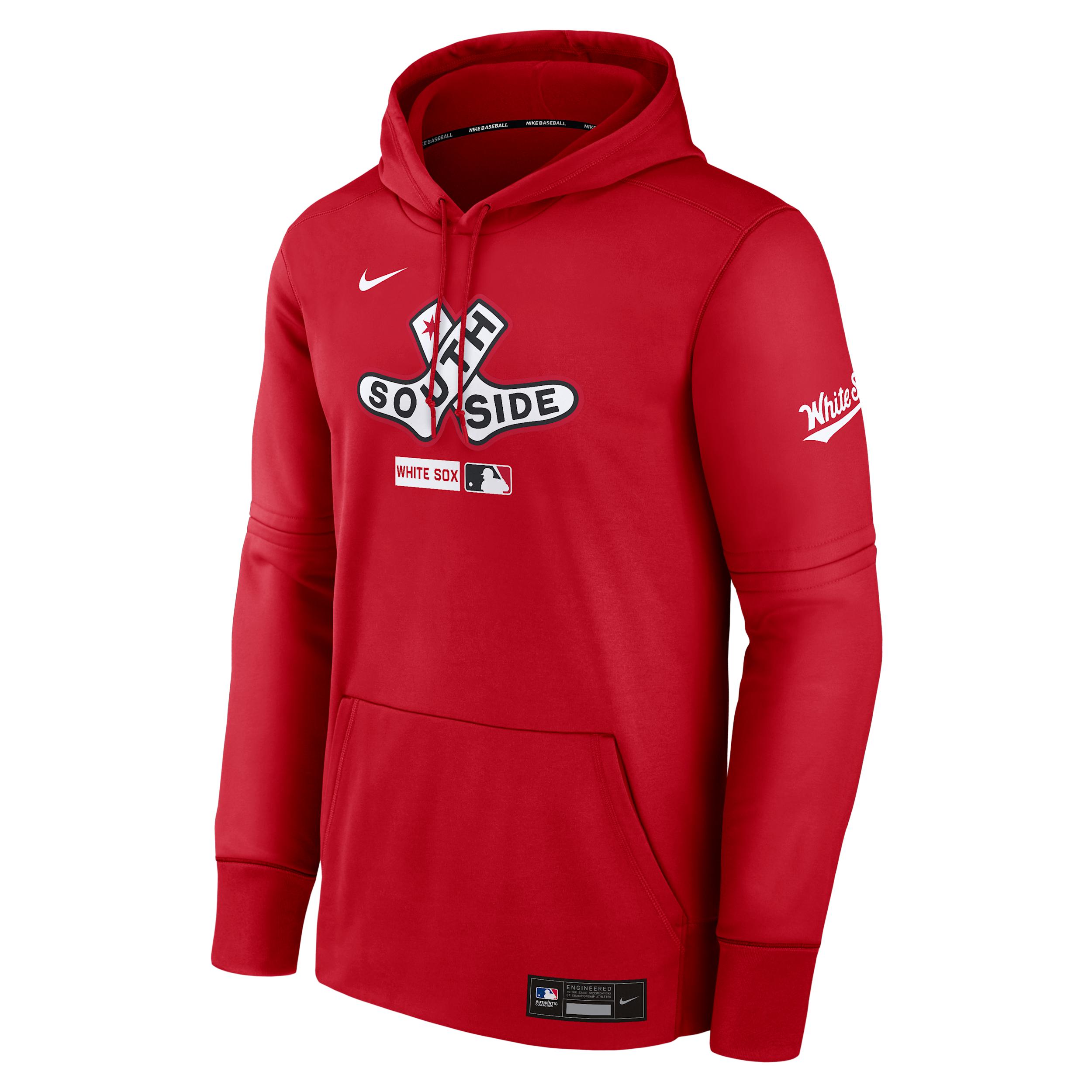 Men's Chicago White Sox Authentic Collection City Connect Nike Therma MLB Pullover Hoodie by NIKE
