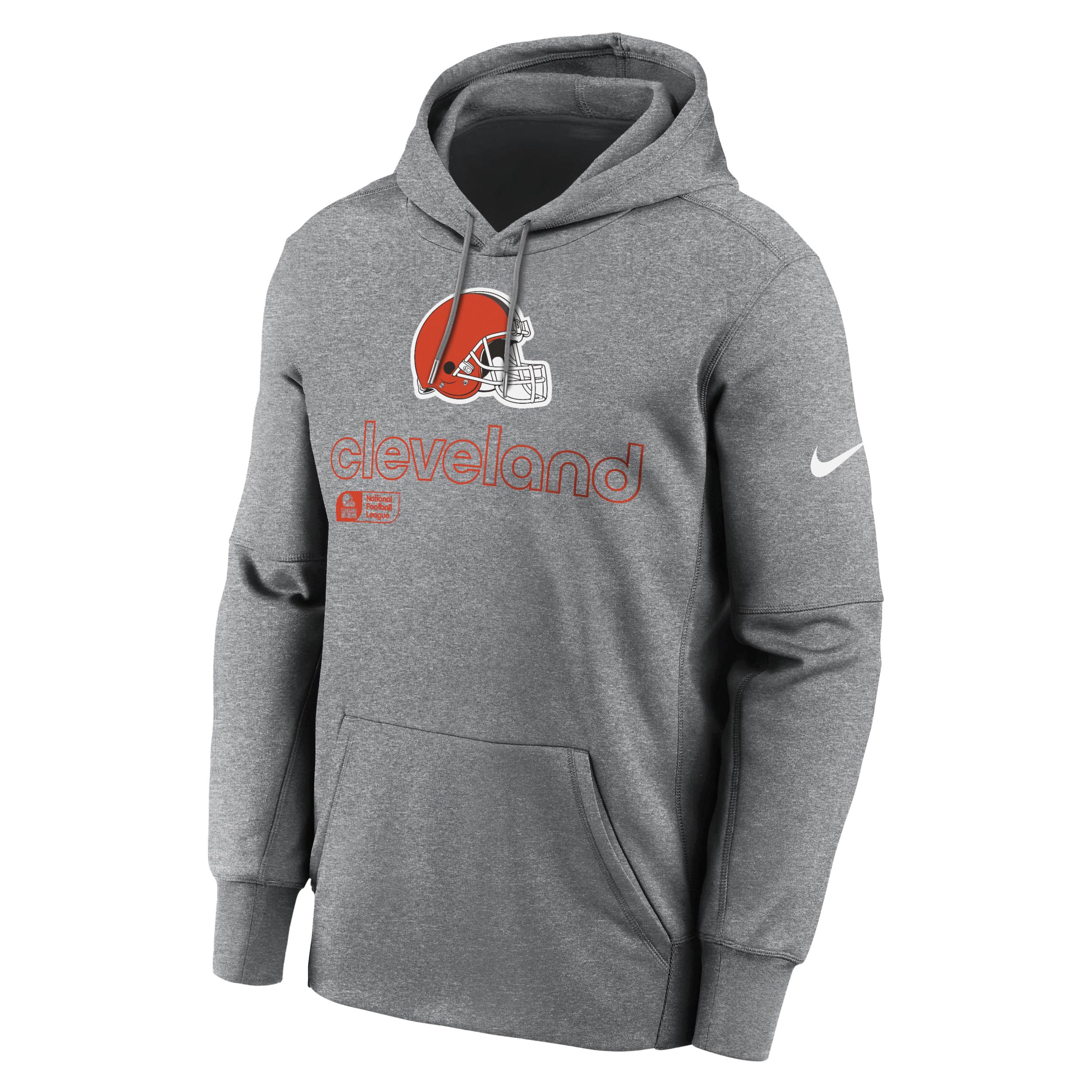 Men's Cleveland Browns Menâs Nike Therma NFL Pullover Hoodie by NIKE