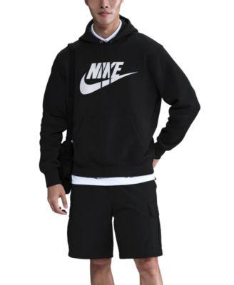 Men's Club Fleece Standard-Fit Logo-Print Hoodie by NIKE
