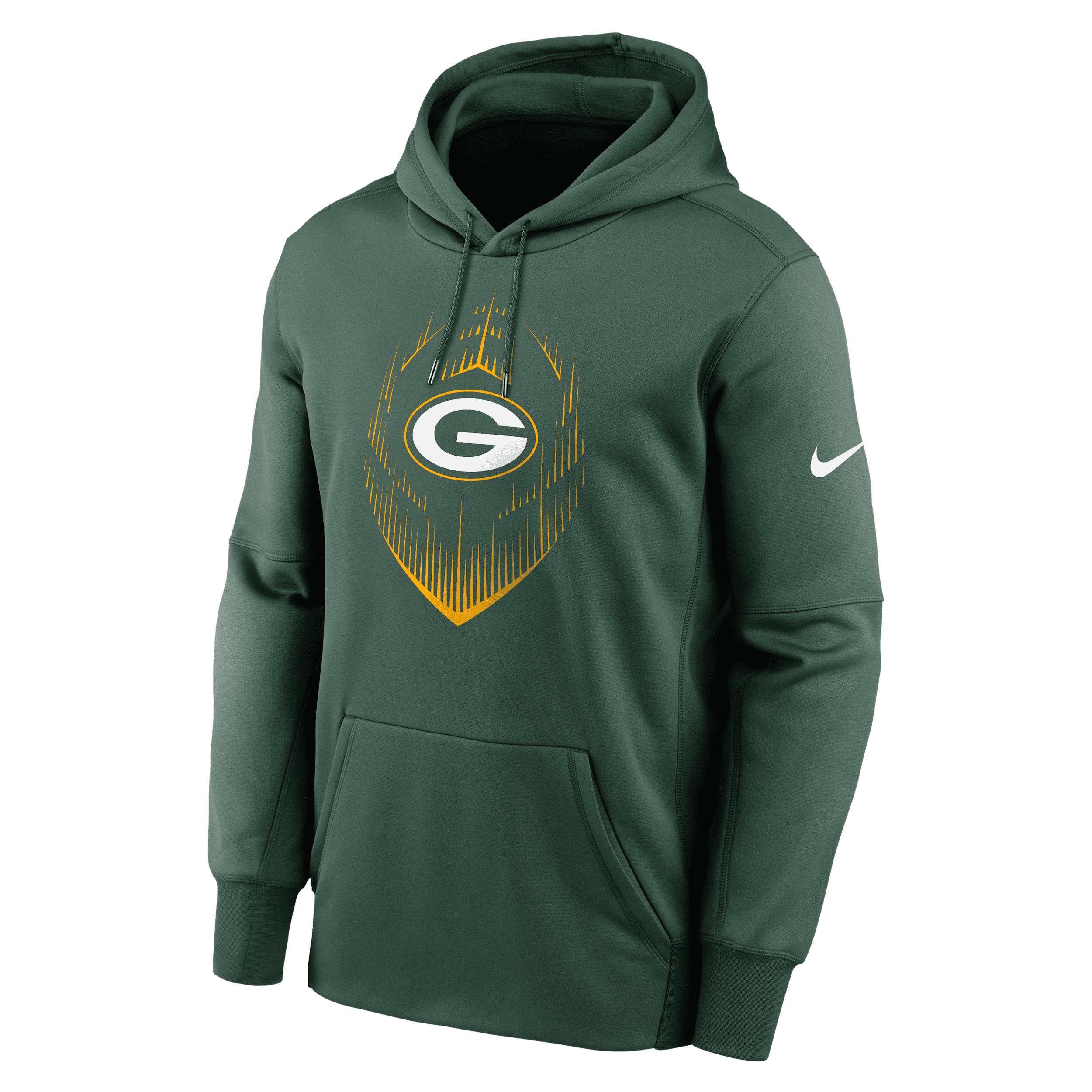 Men's Green Bay Packers Icon Men’s Nike Therma NFL Pullover Hoodie by NIKE
